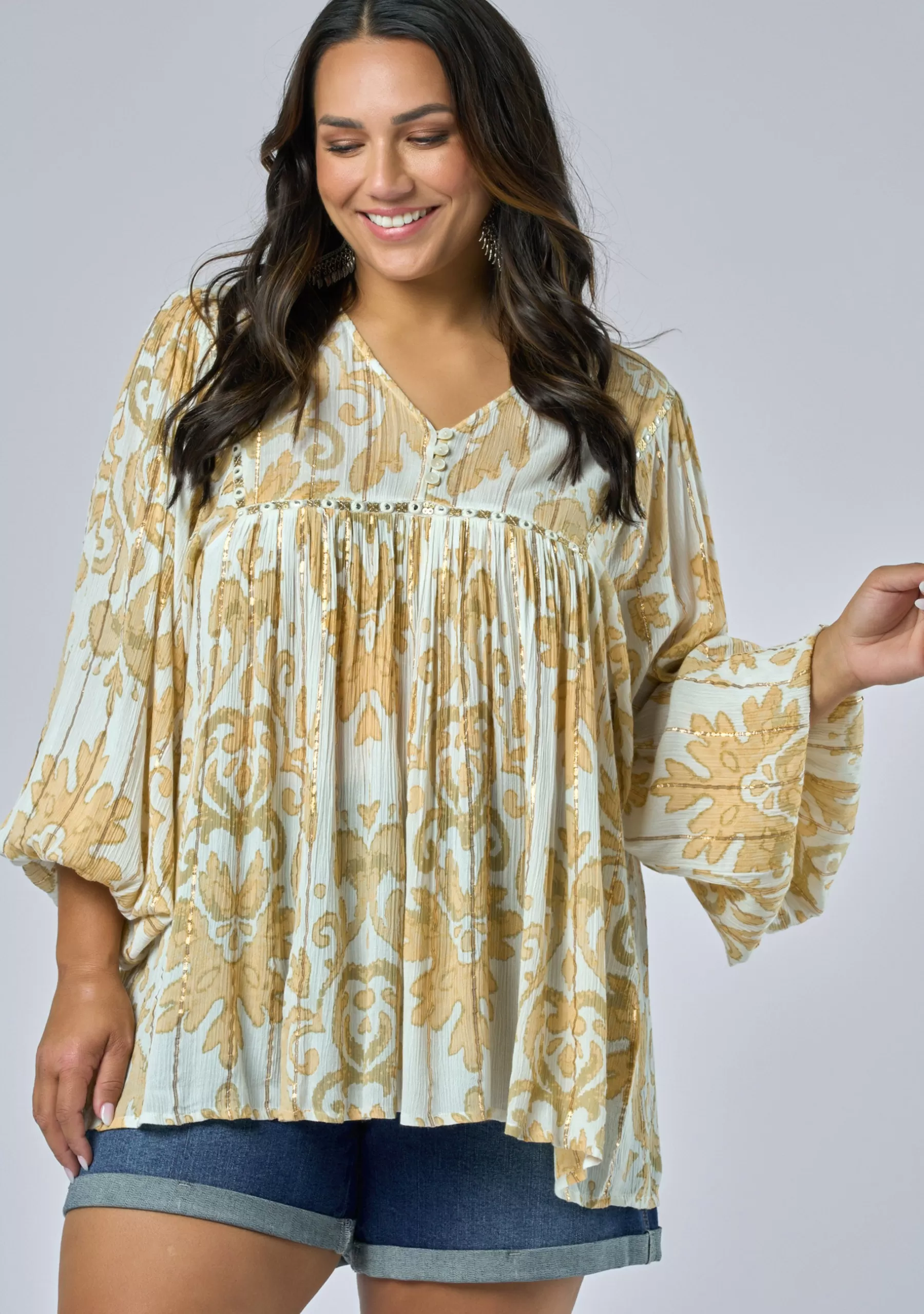 Curve Project Shirts & Blouses>After The Rain Blouse