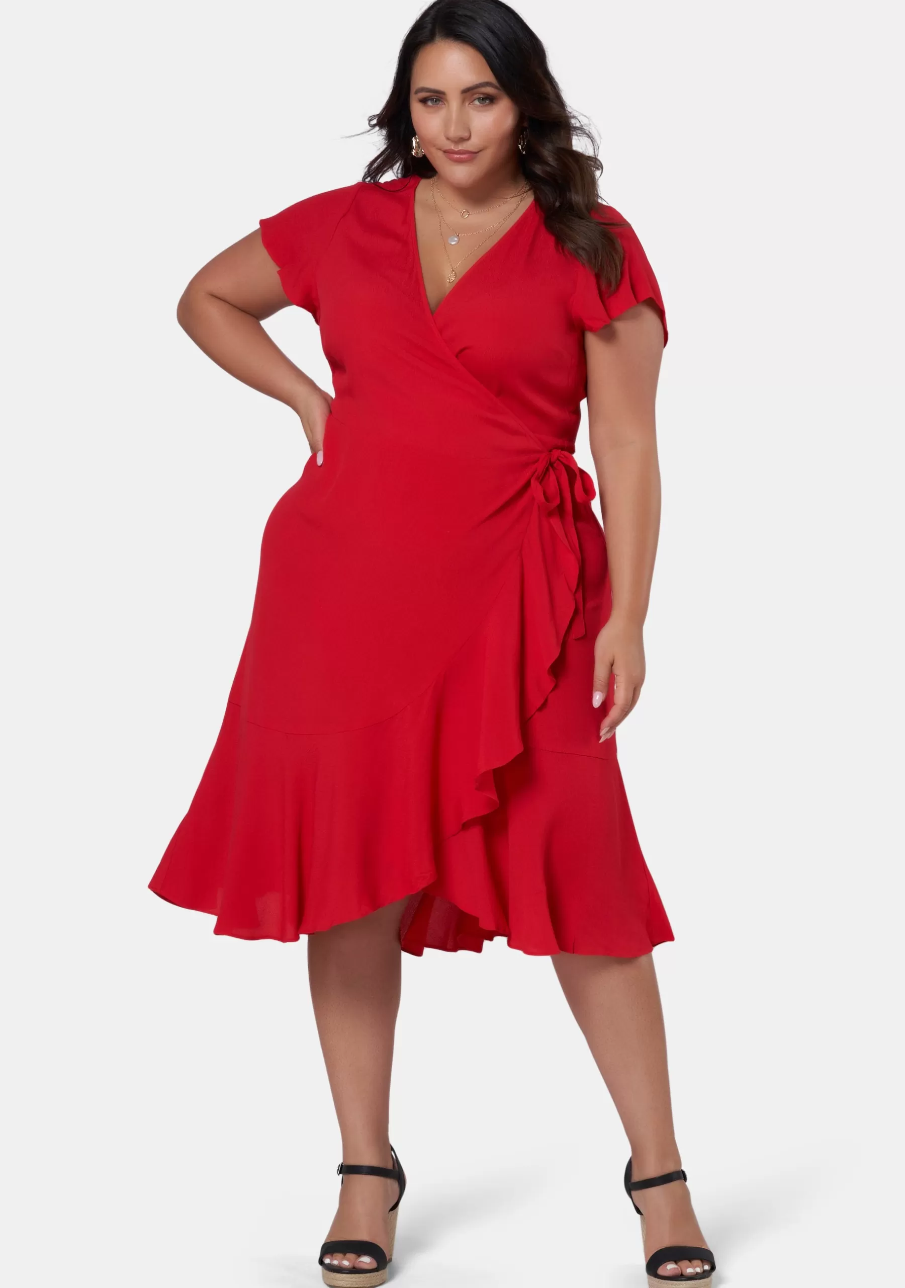 Curve Project Midi Dresses>Alandra Wrap Dress
