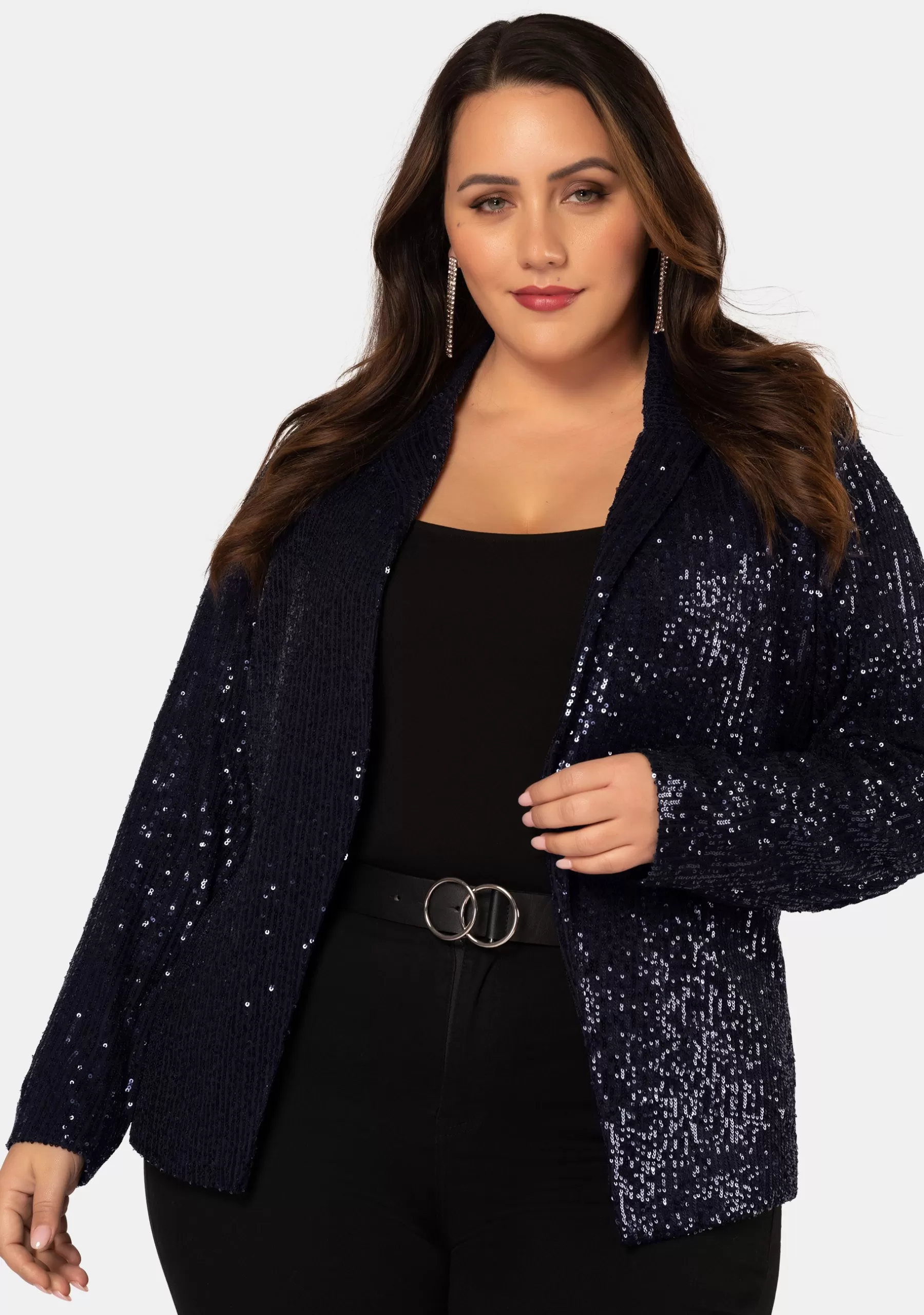 Curve Project Jackets & Coats | Blazers>All Day & Night Sequin Jacket