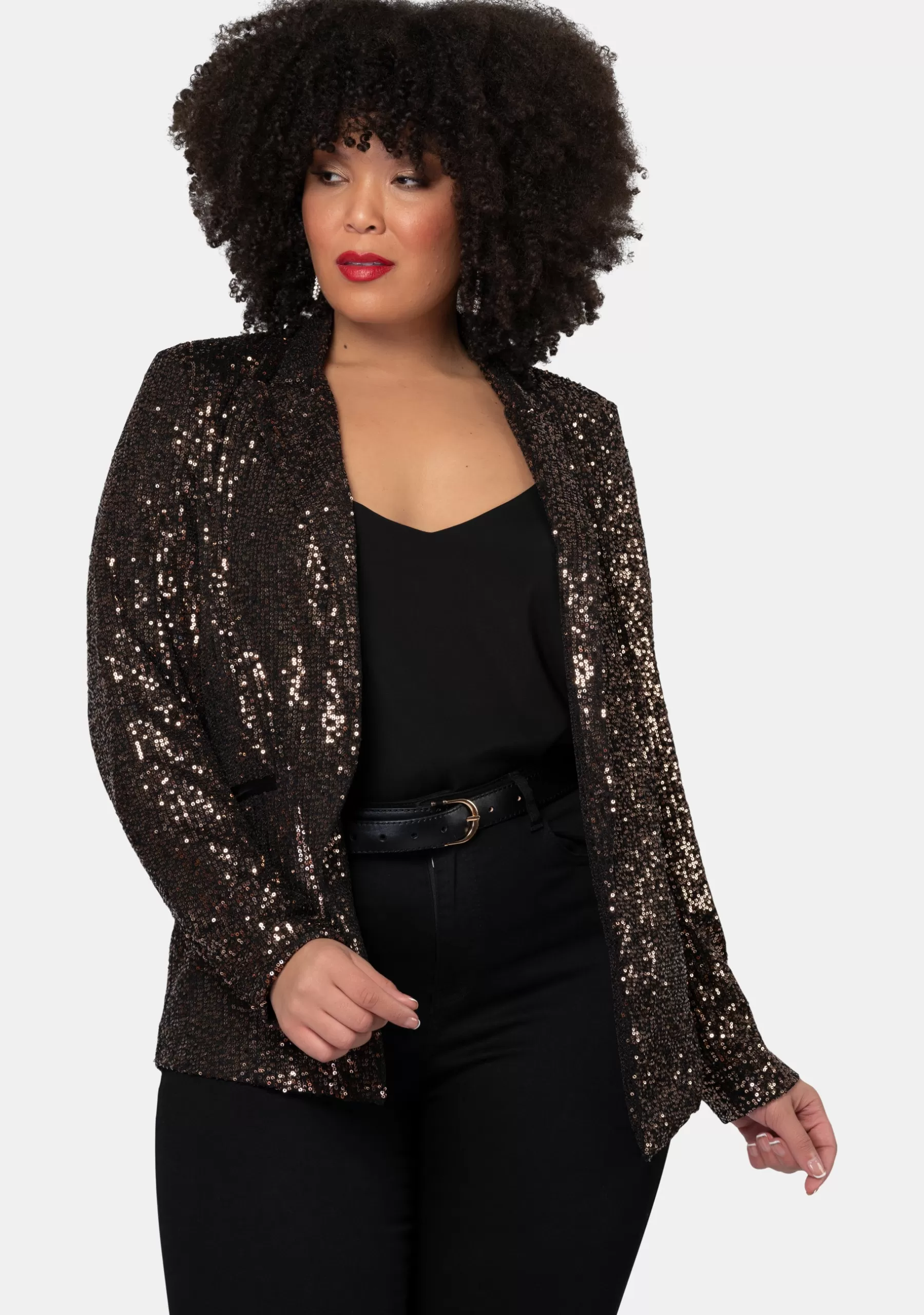 Curve Project Jackets & Coats>All Day & Night Sequin Jacket