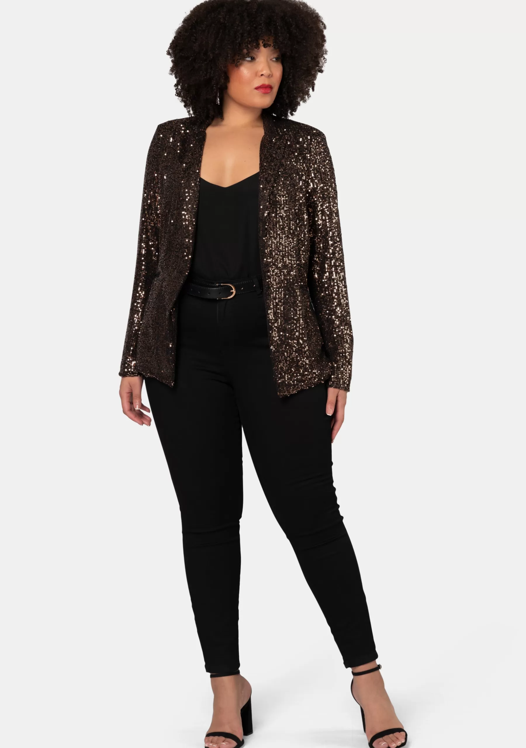 Curve Project Jackets & Coats>All Day & Night Sequin Jacket