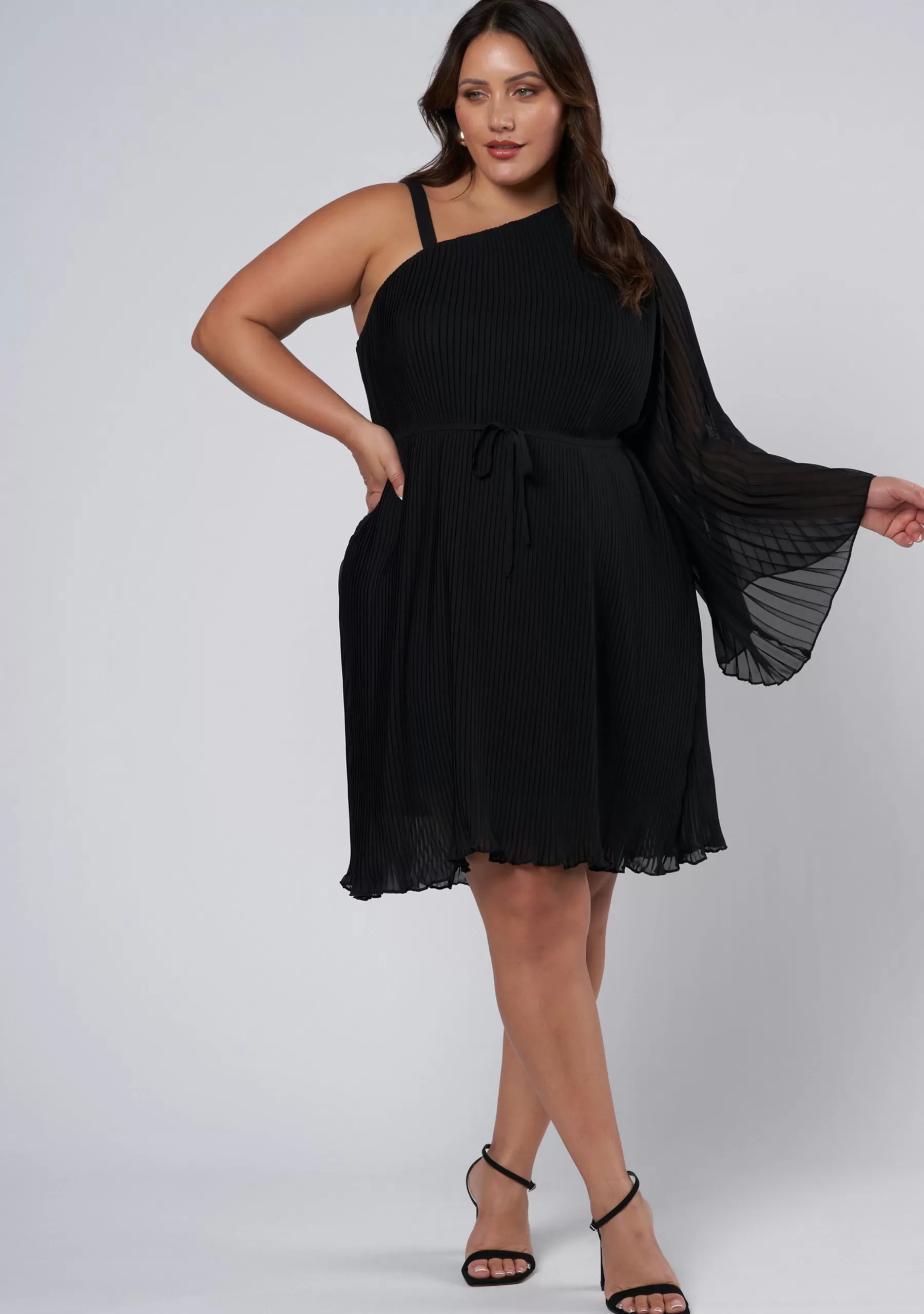 Curve Project Mini Dresses>Allure Pleated Mini Dress