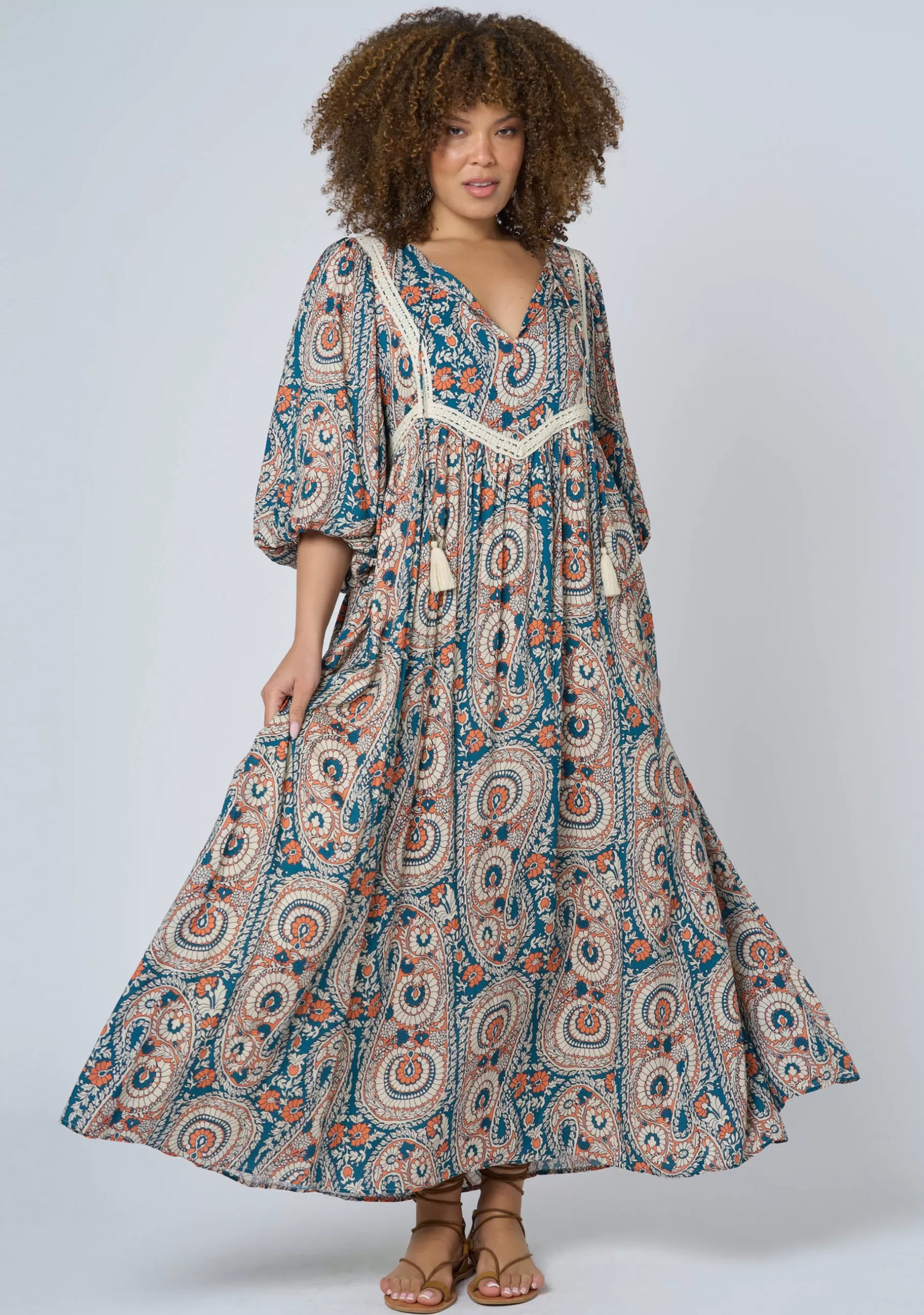 Curve Project Boho Dresses | Maxi Dresses>Aqua Breeze Maxi Dress