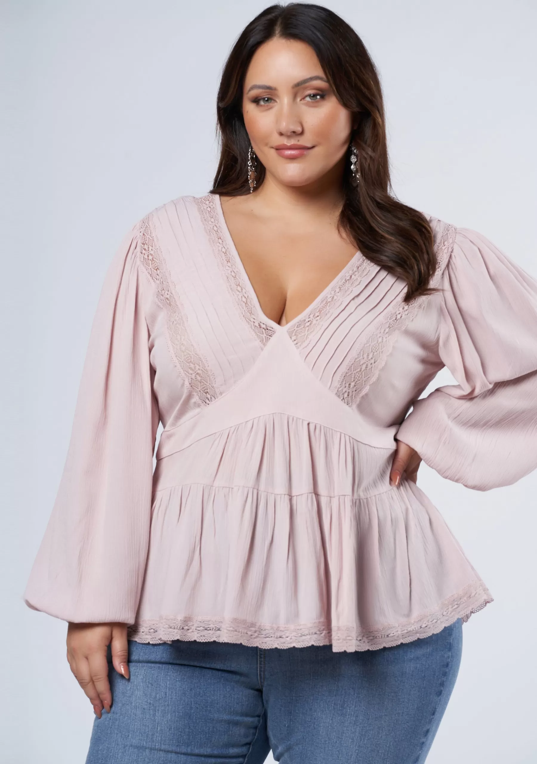 Curve Project Shirts & Blouses>Astral Passenger Lace Blouse