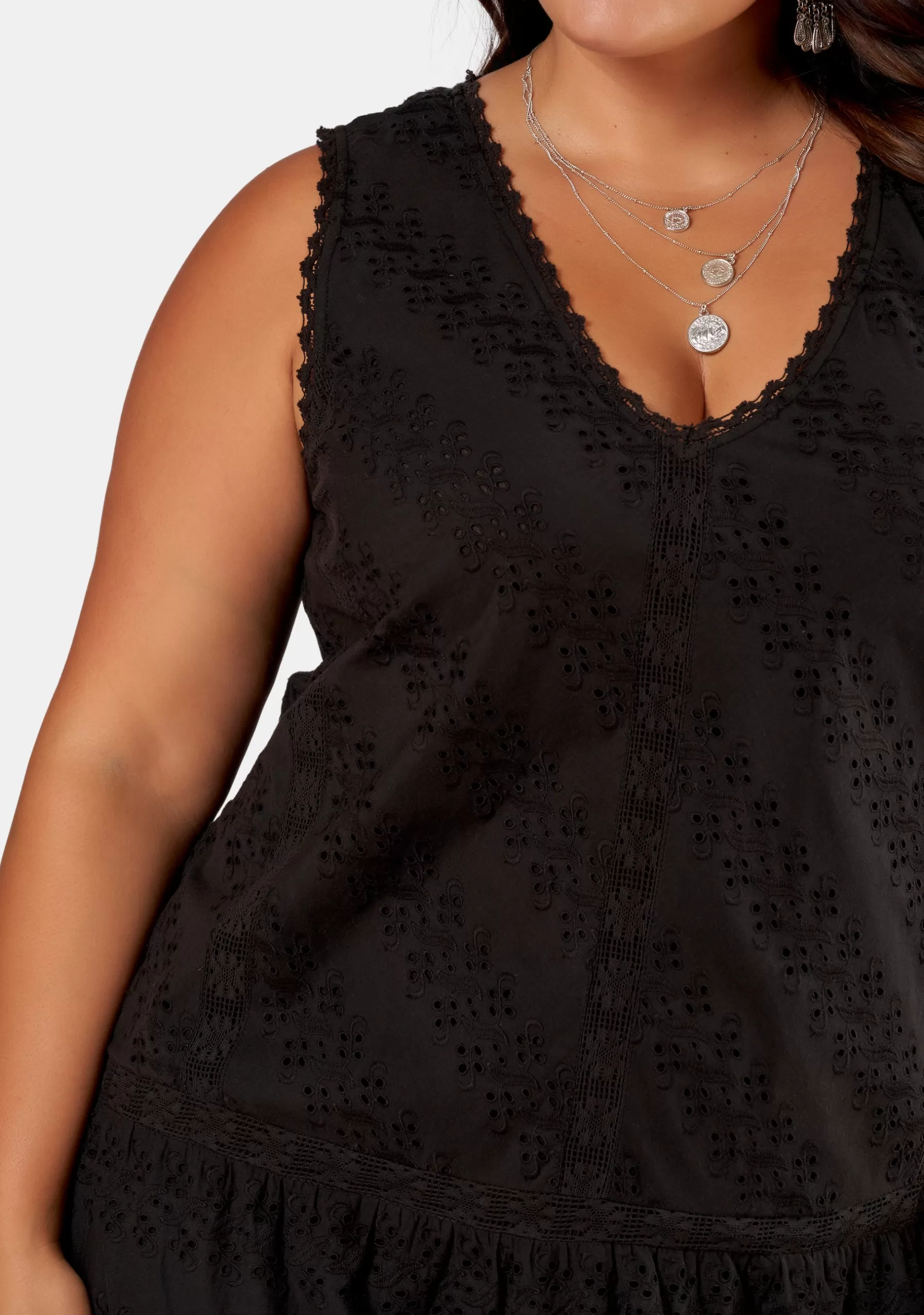 Curve Project Maxi Dresses>Beach Bliss Embroidered Dress