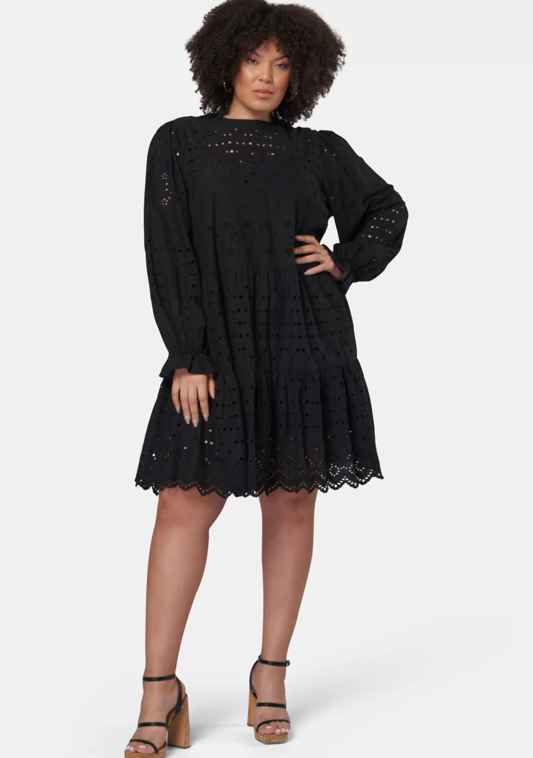 Curve Project Black Dresses | Mini Dresses>Billie Broderie Mini Dress