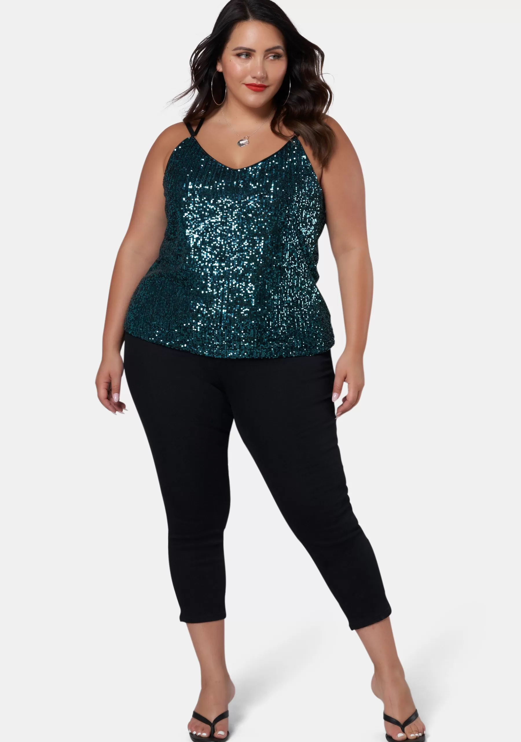 Curve Project Camis>Black Out Sequin Cami