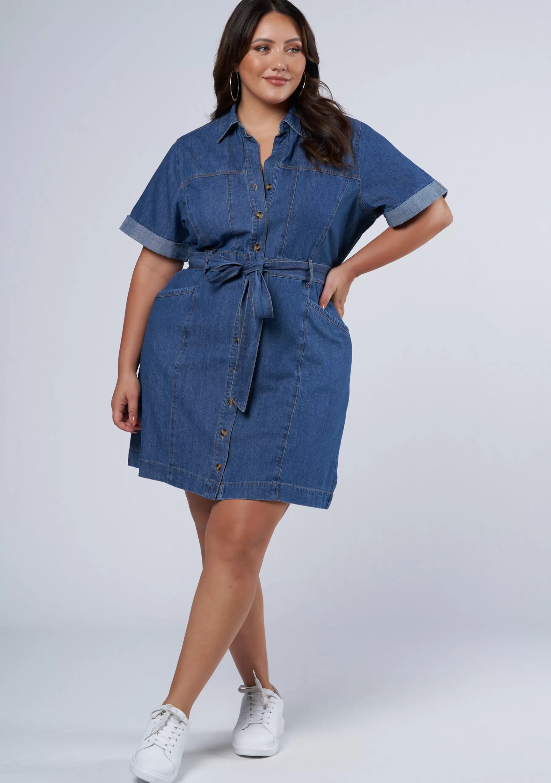 Curve Project Denim | Midi Dresses>Bronte Utility Dress
