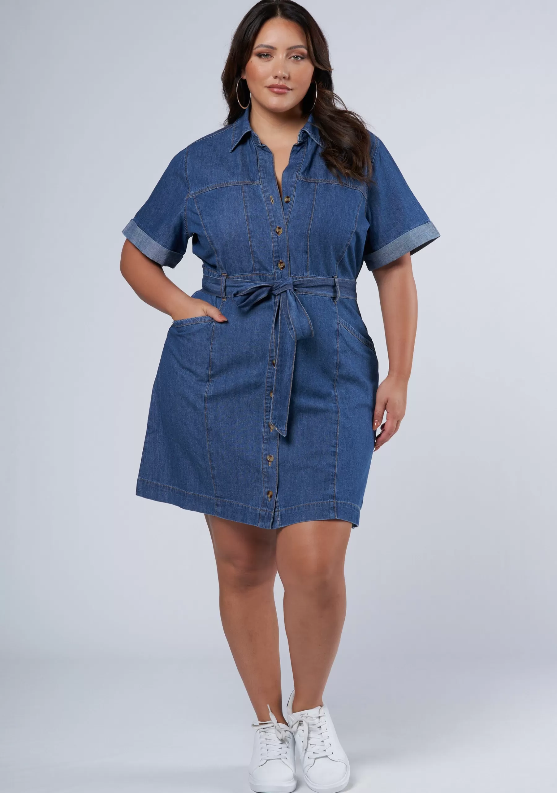 Curve Project Denim | Midi Dresses>Bronte Utility Dress