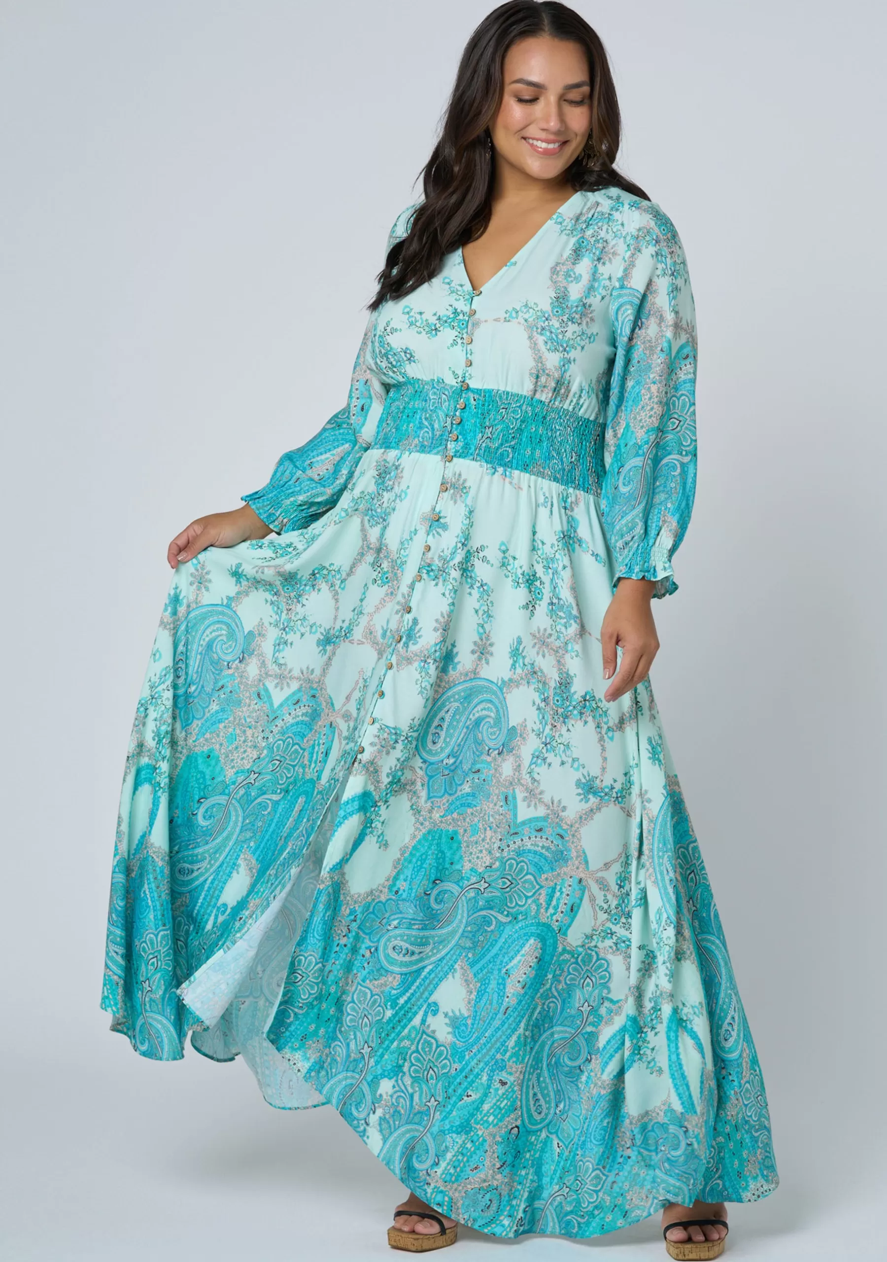 Curve Project Boho Dresses | Maxi Dresses>Brown Sugar Maxi Dress