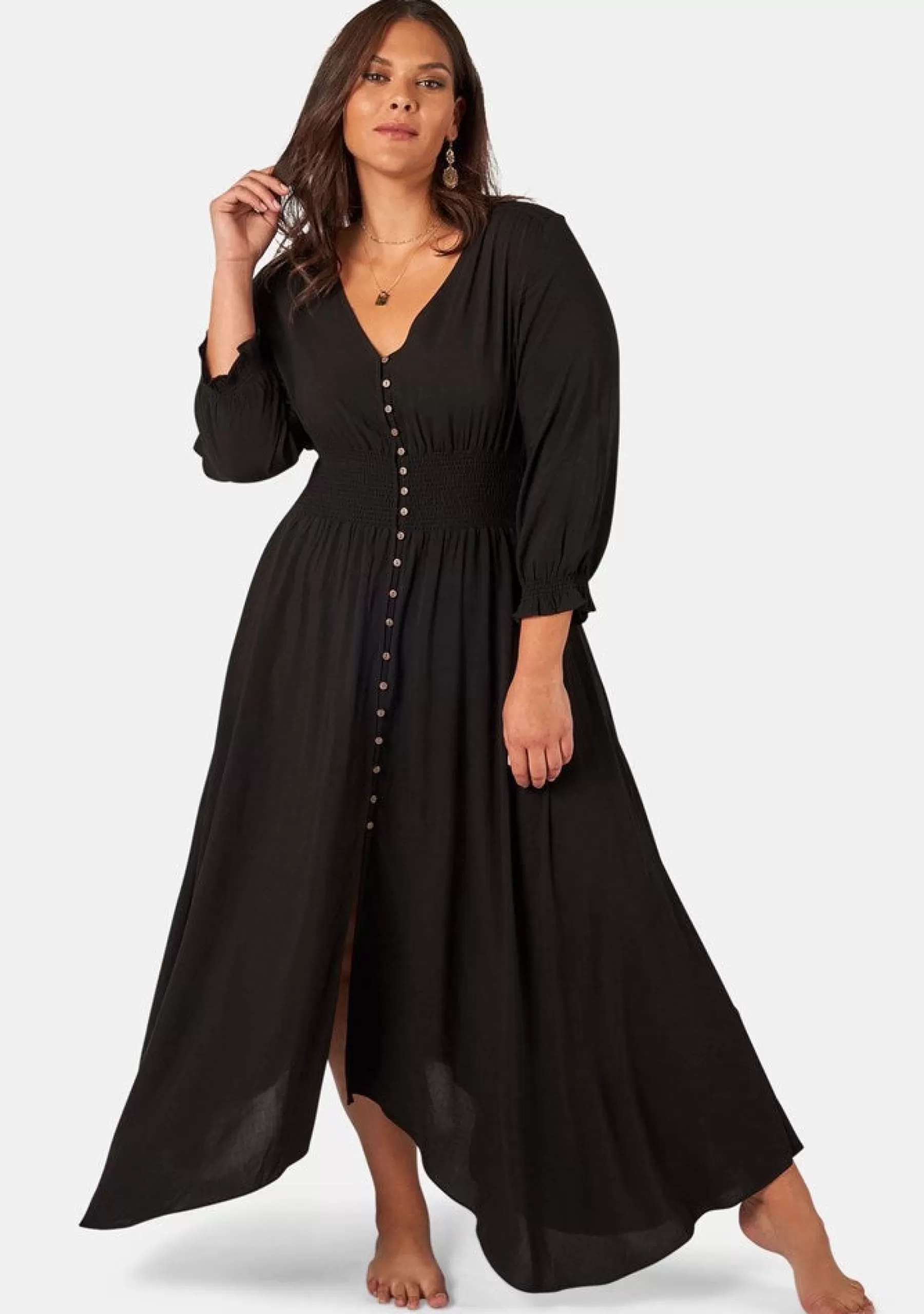 Curve Project Boho Dresses | Black Dresses>Brown Sugar Maxi Dress