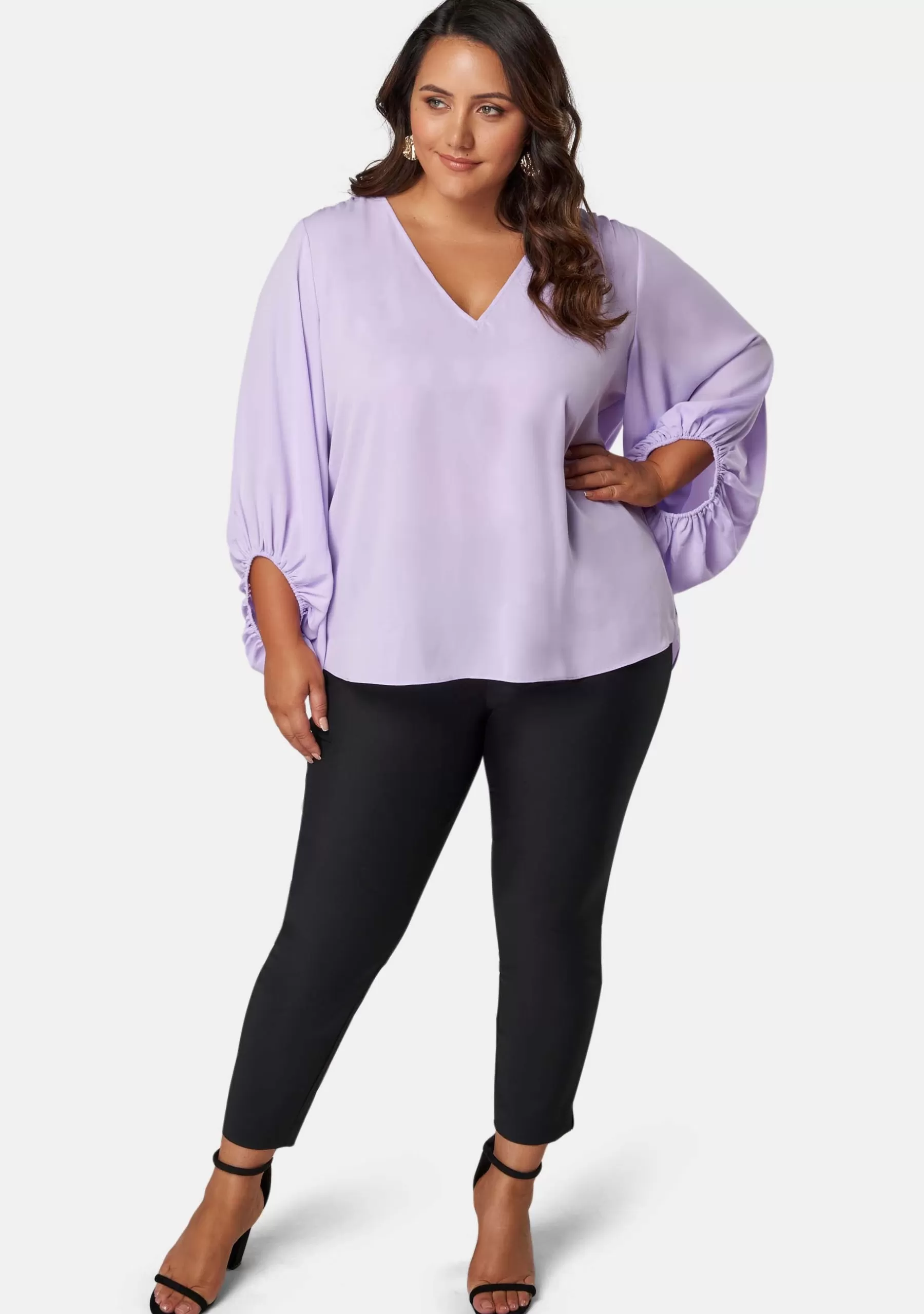Curve Project Shirts & Blouses>Caterina Hi Lo Blouse