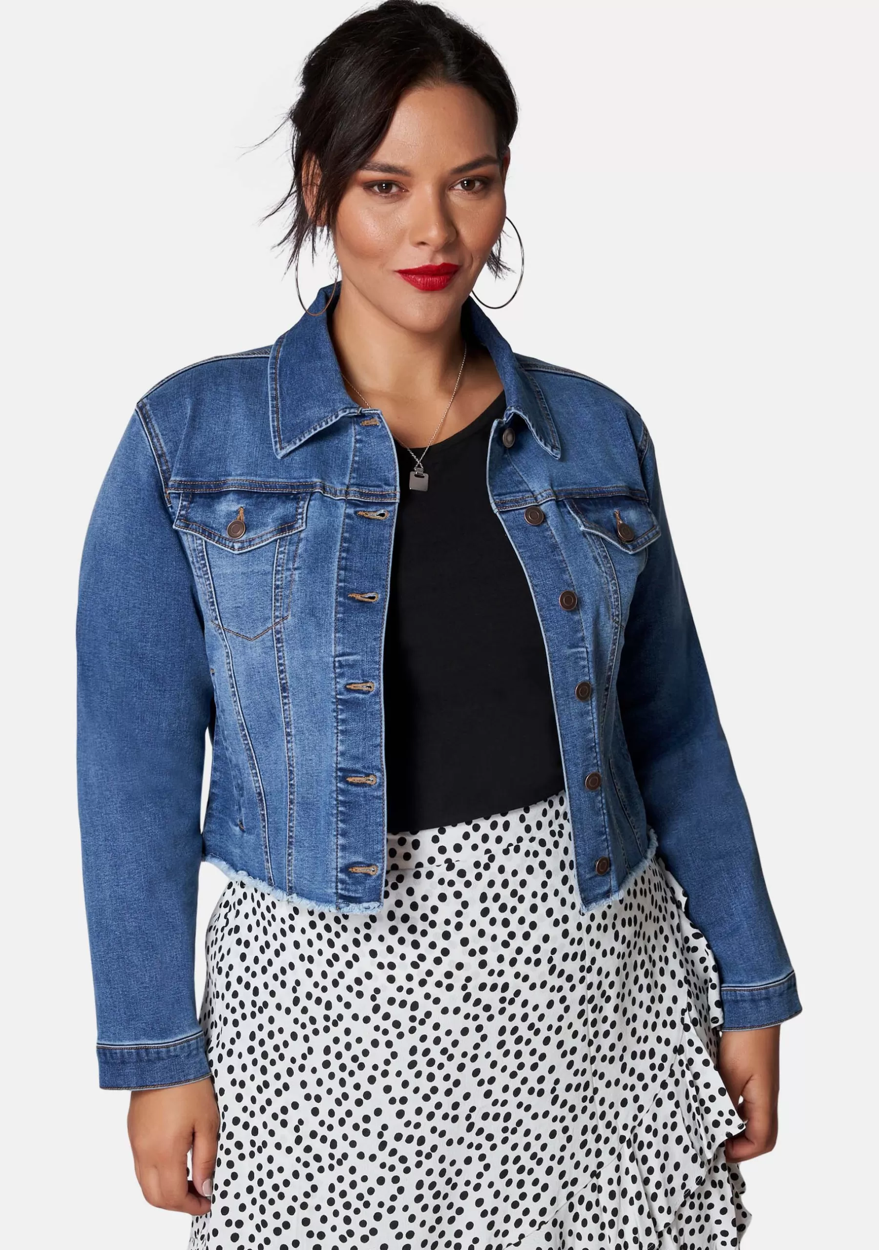 Curve Project Jackets & Coats | Denim>Chatterbox Crop Denim Jacket
