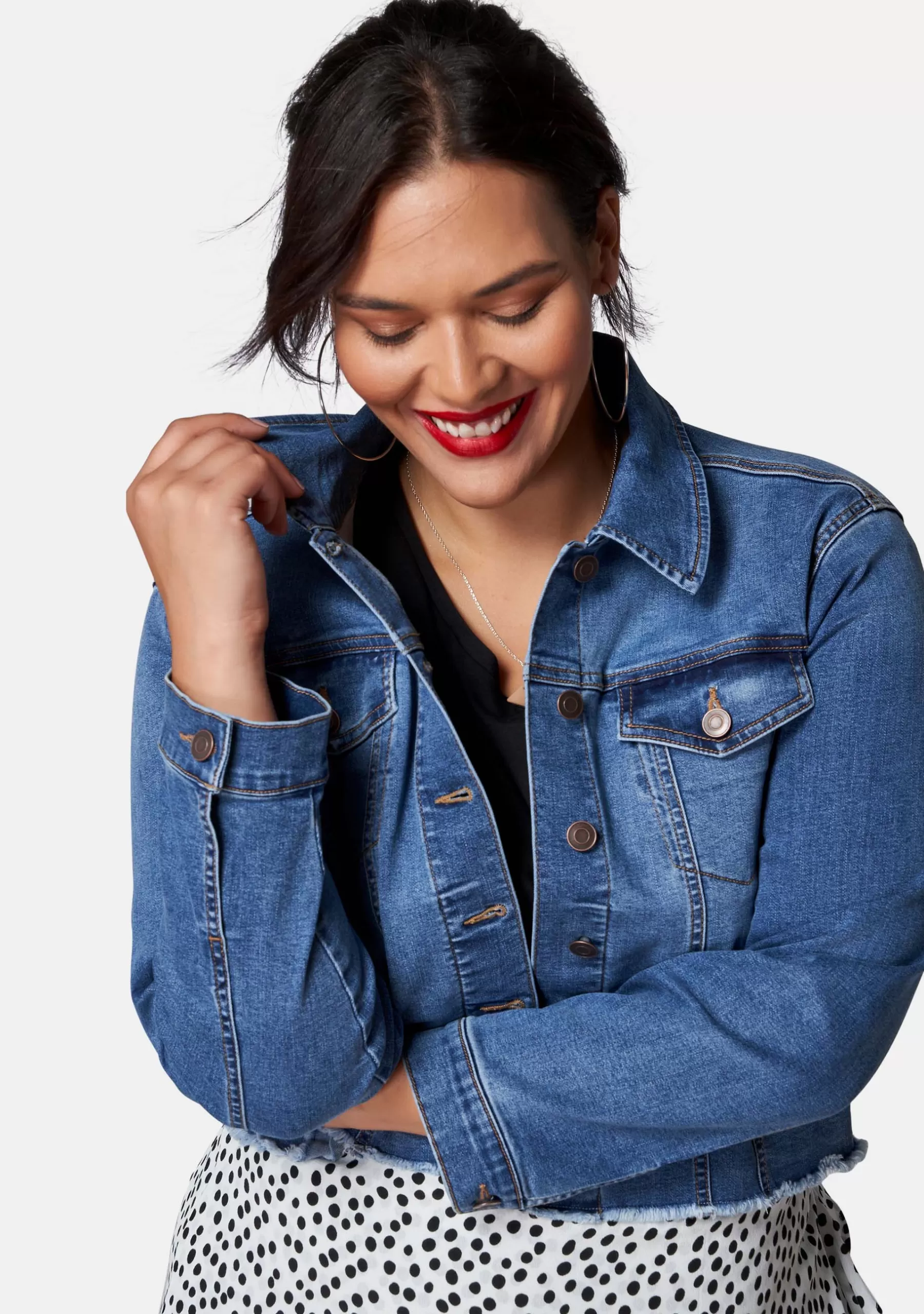 Curve Project Jackets & Coats | Denim>Chatterbox Crop Denim Jacket