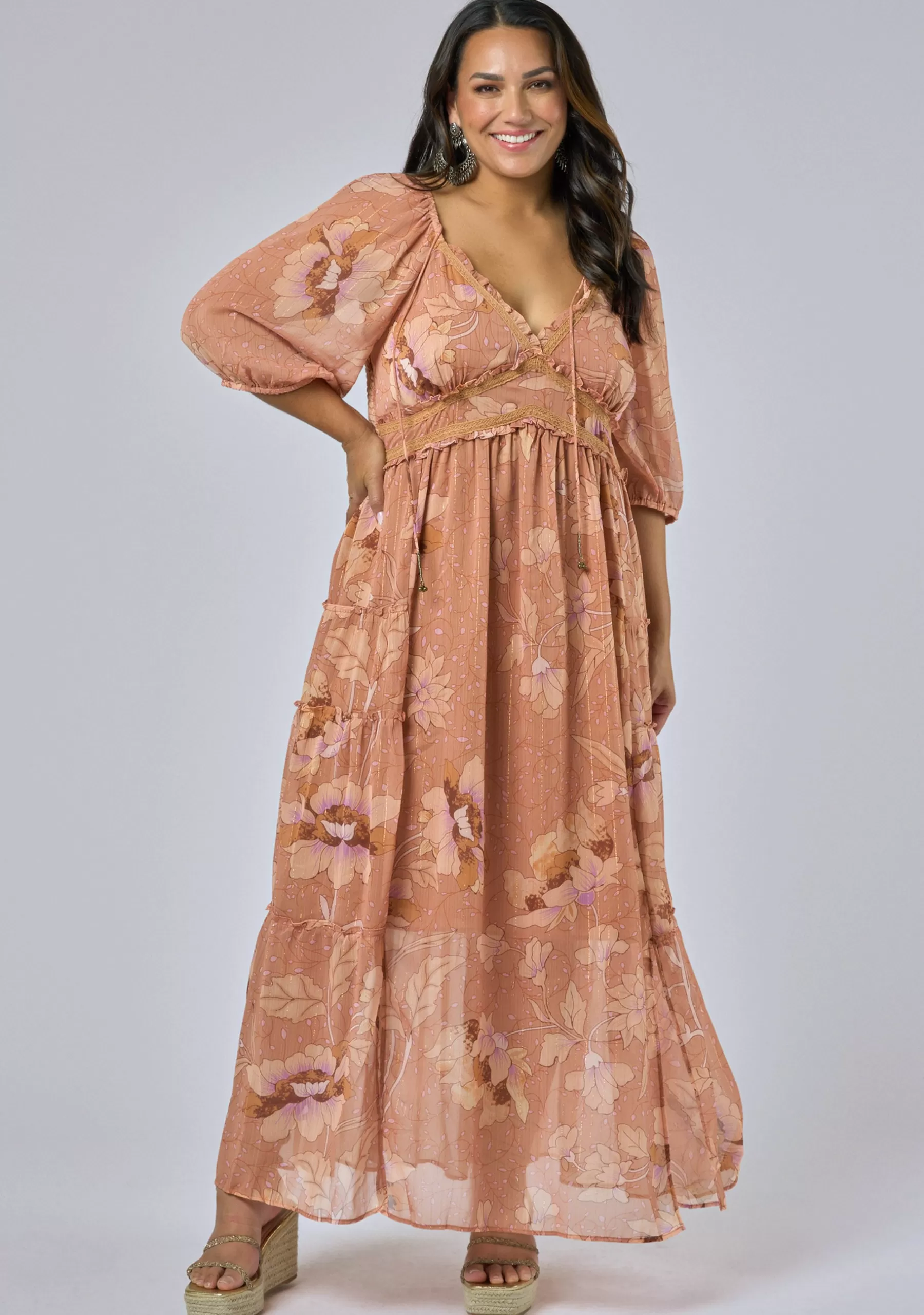 Curve Project Boho Dresses | Maxi Dresses>Earthy Enchantress Maxi Dress