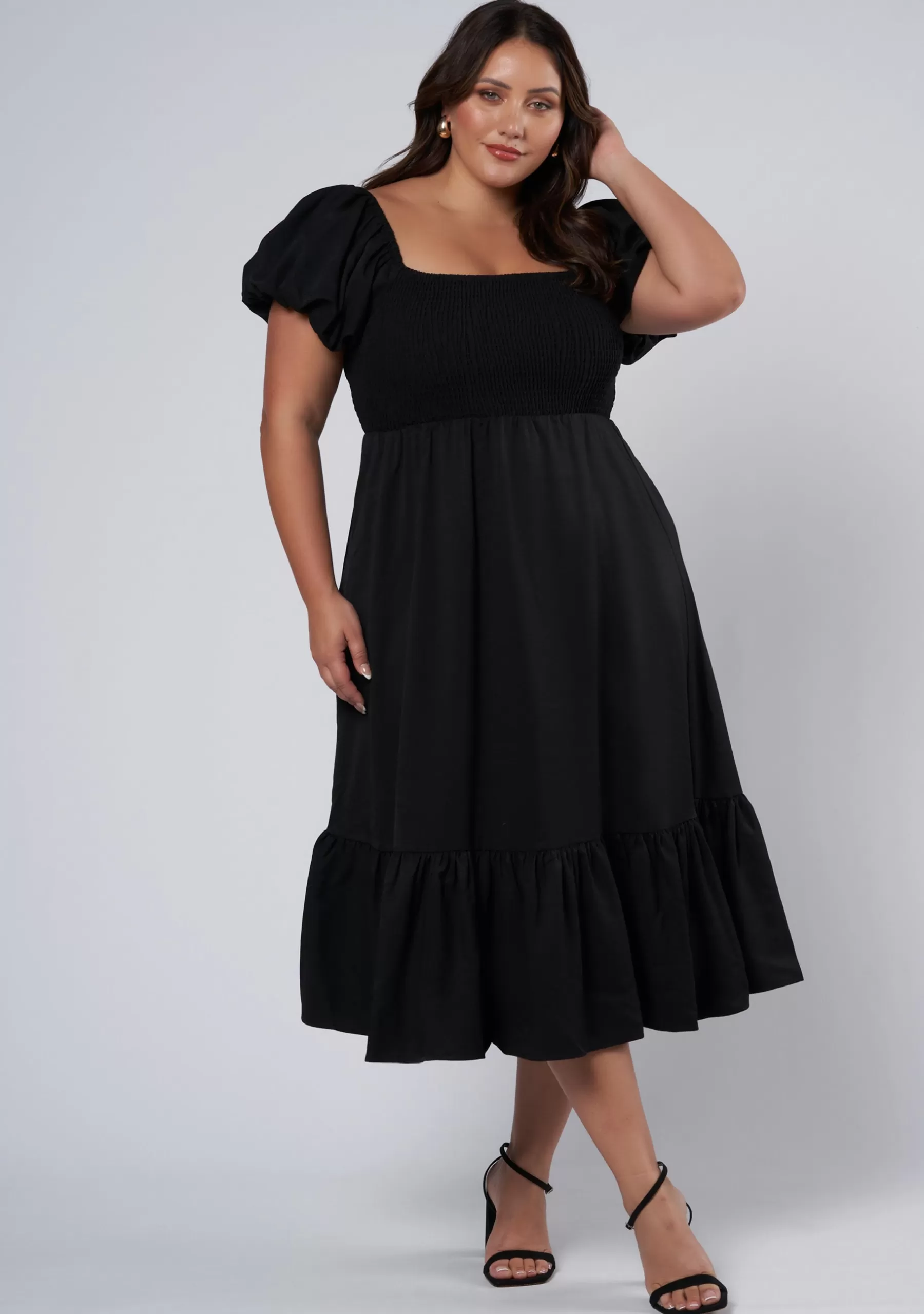 Curve Project Midi Dresses | Black Dresses>Electric Feel Midi Dress