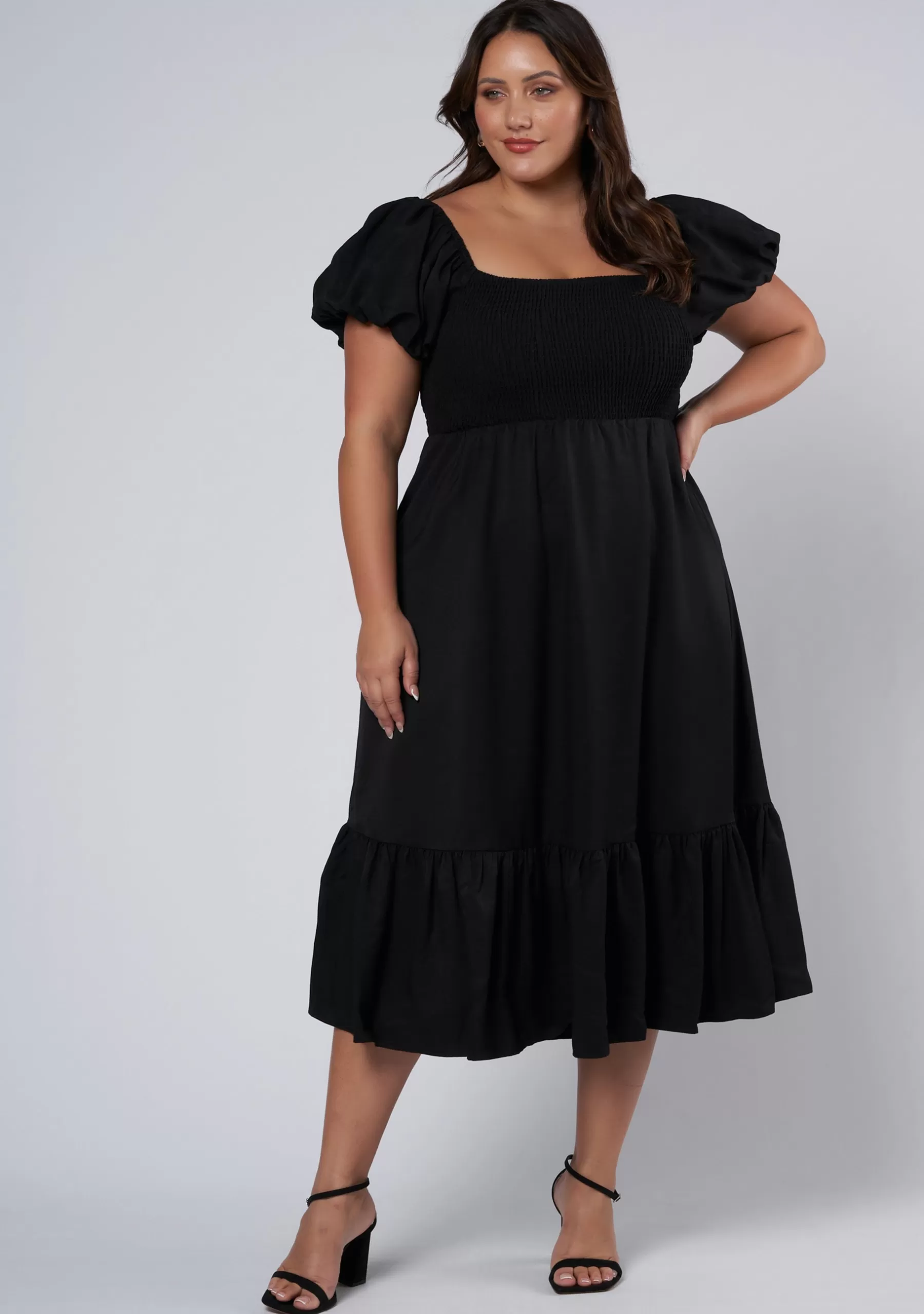 Curve Project Midi Dresses | Black Dresses>Electric Feel Midi Dress
