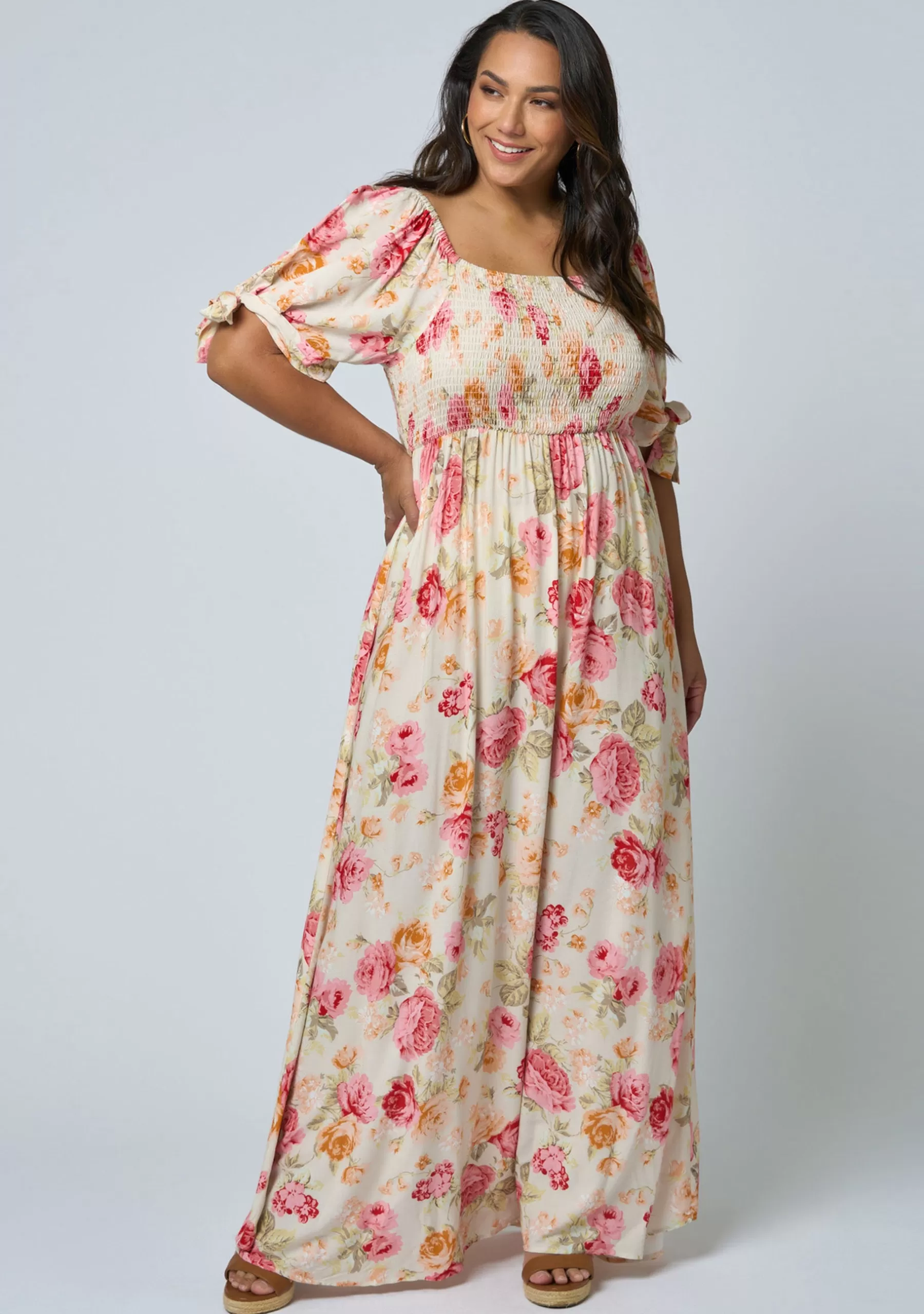 Curve Project Maxi Dresses>Felicity Ruffle Maxi Dress