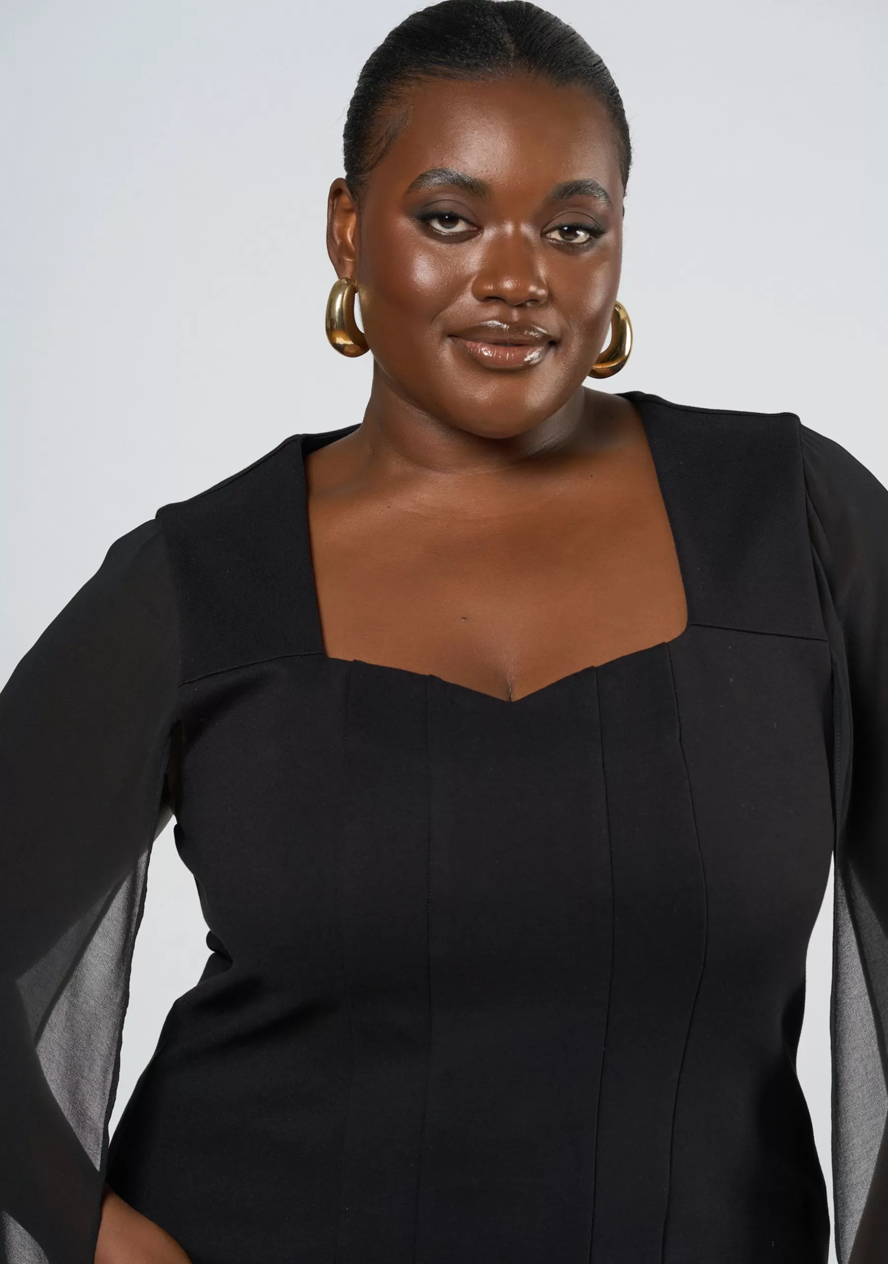 Curve Project Shirts & Blouses>Fire Eyes Cape Top
