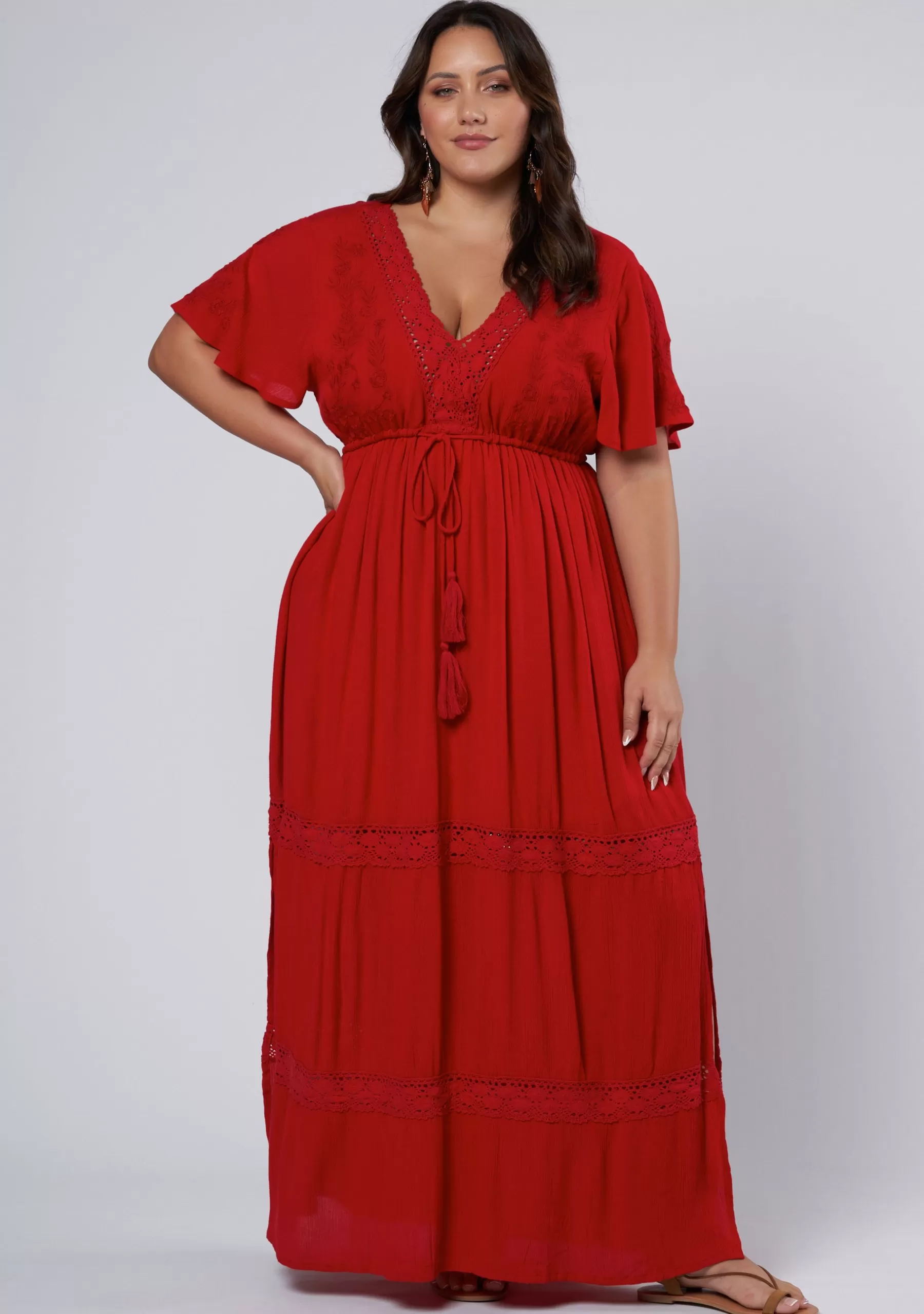 Curve Project Boho Dresses | Maxi Dresses>Floating Clouds Maxi Dress