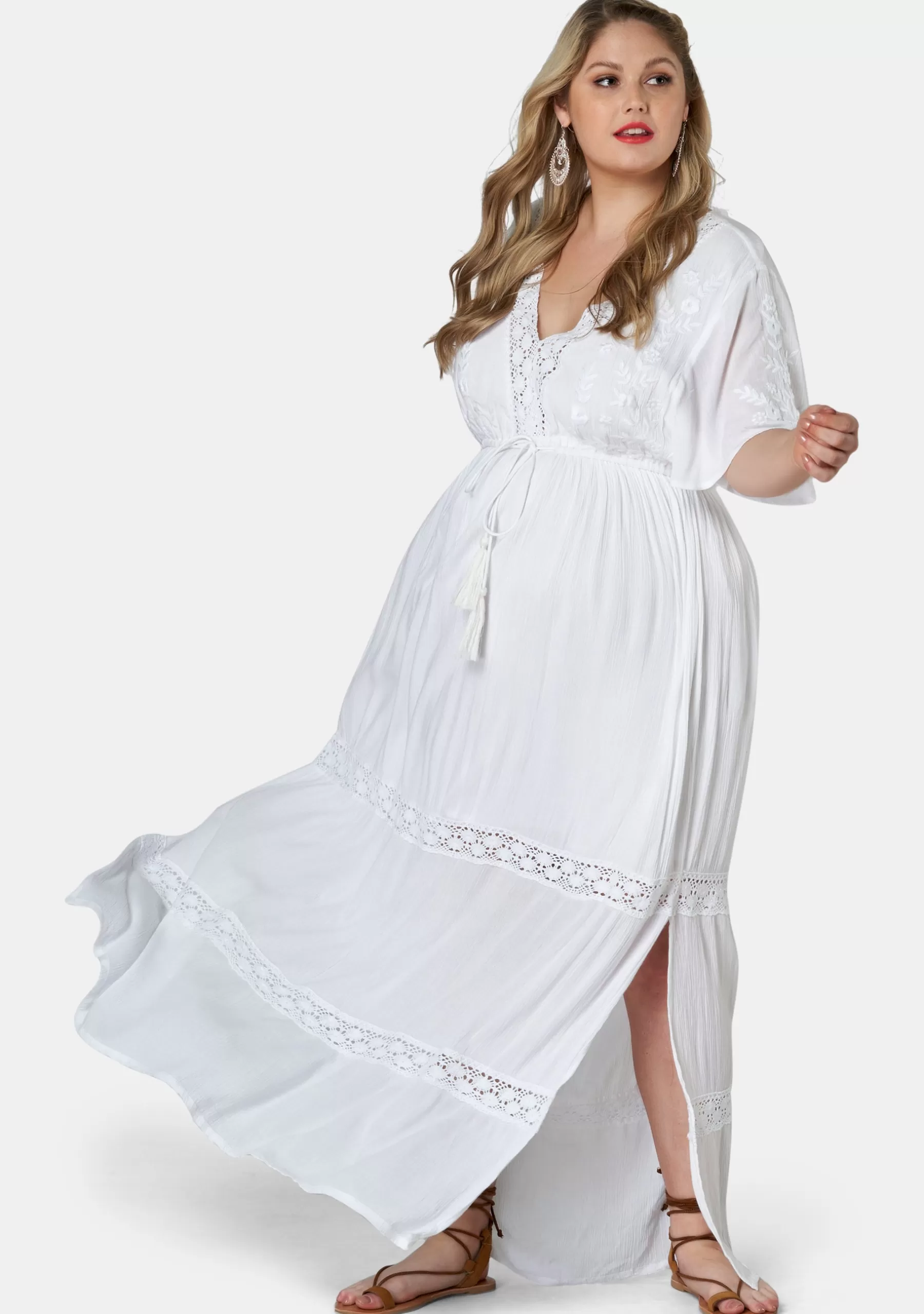 Curve Project Maxi Dresses>Floating Clouds Maxi Dress