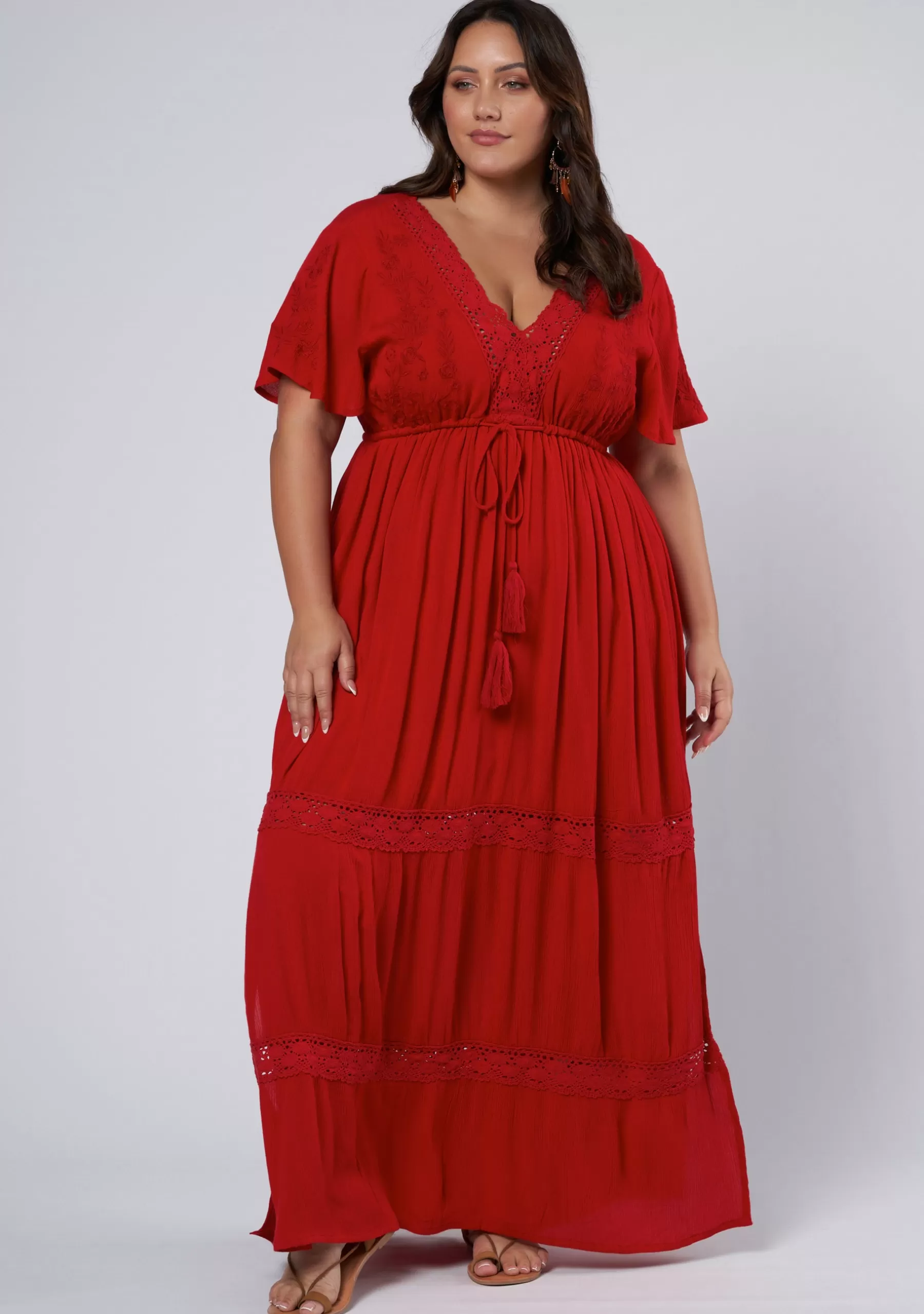 Curve Project Boho Dresses | Maxi Dresses>Floating Clouds Maxi Dress