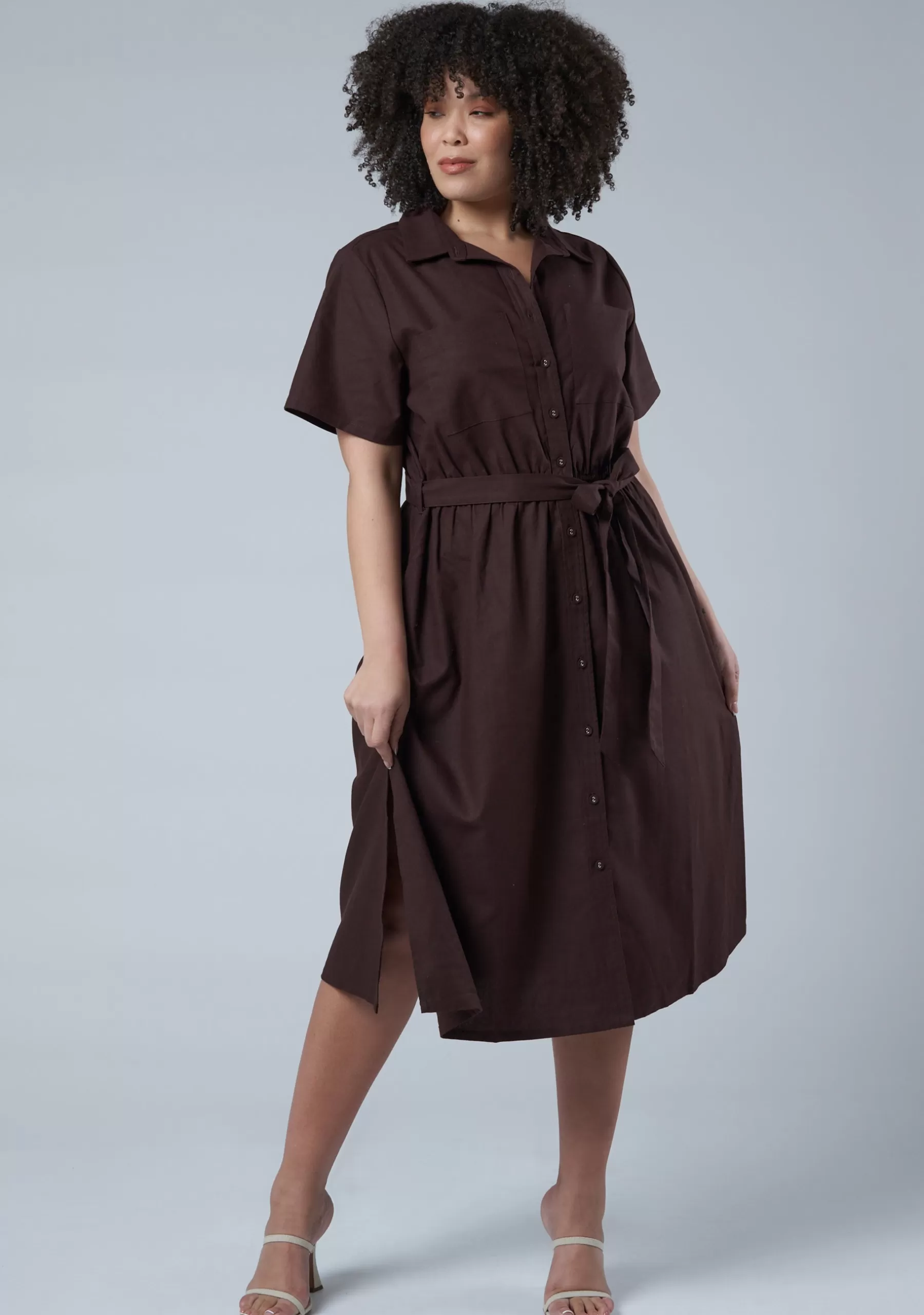 Curve Project Midi Dresses>Frankie Shirt Midi Dress