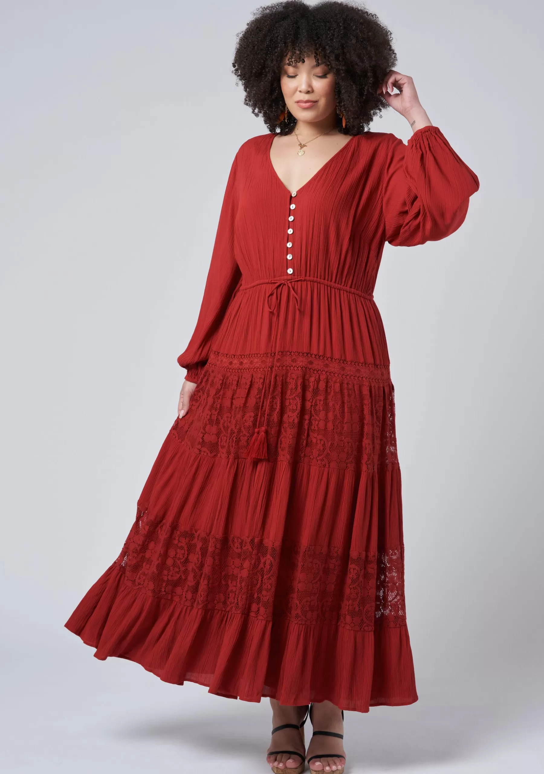 Curve Project Boho Dresses | Maxi Dresses>Free Lace Maxi Dress
