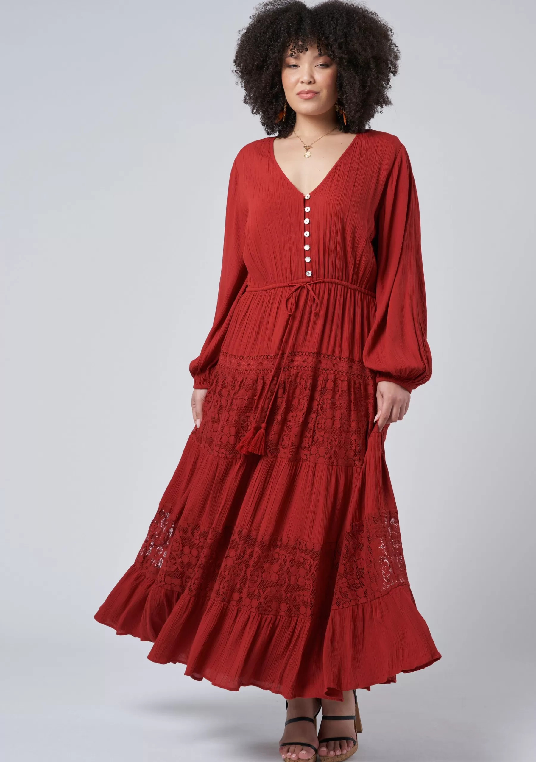 Curve Project Boho Dresses | Maxi Dresses>Free Lace Maxi Dress