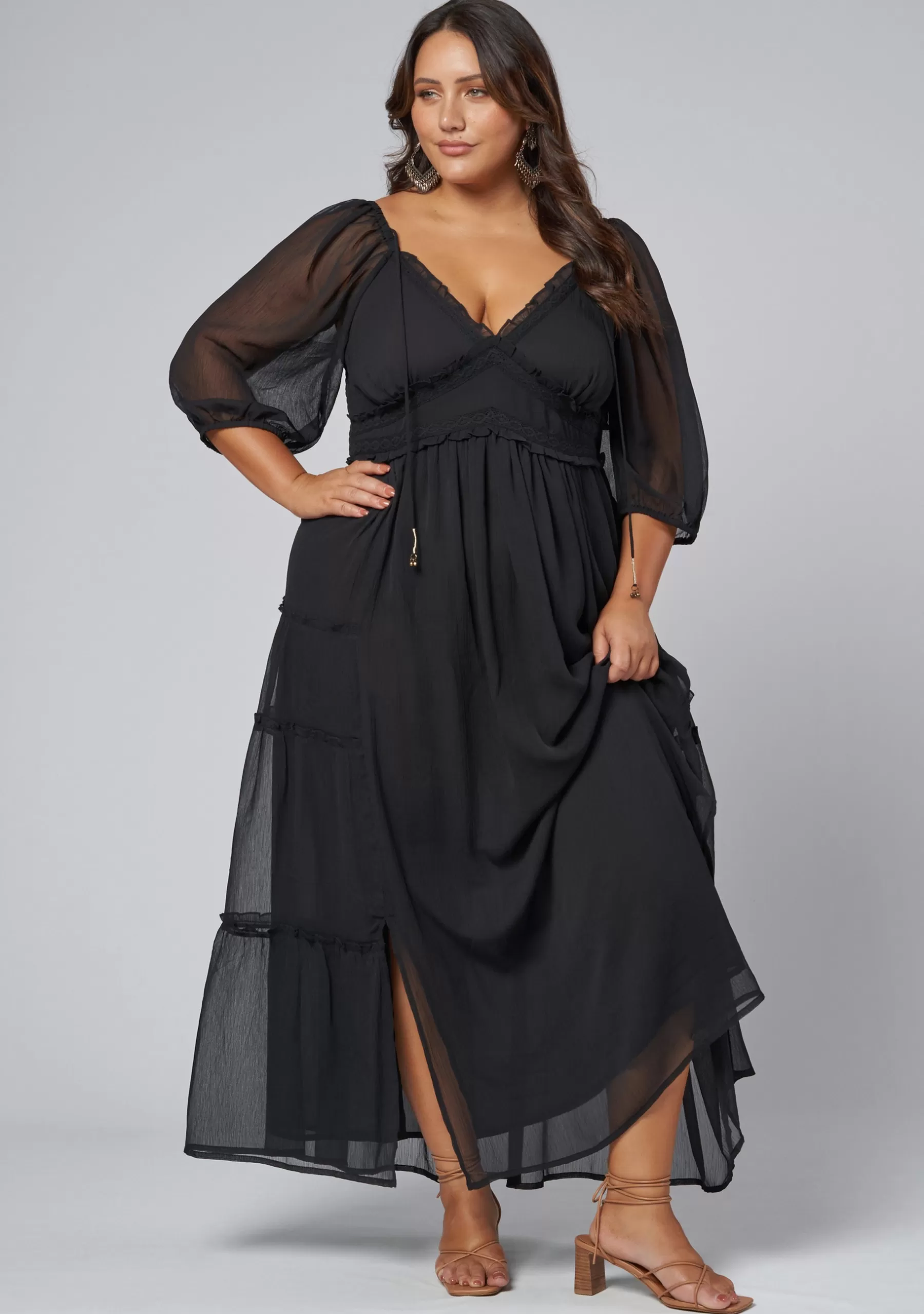 Curve Project Boho Dresses | Black Dresses>Free Spirit Maxi Dress