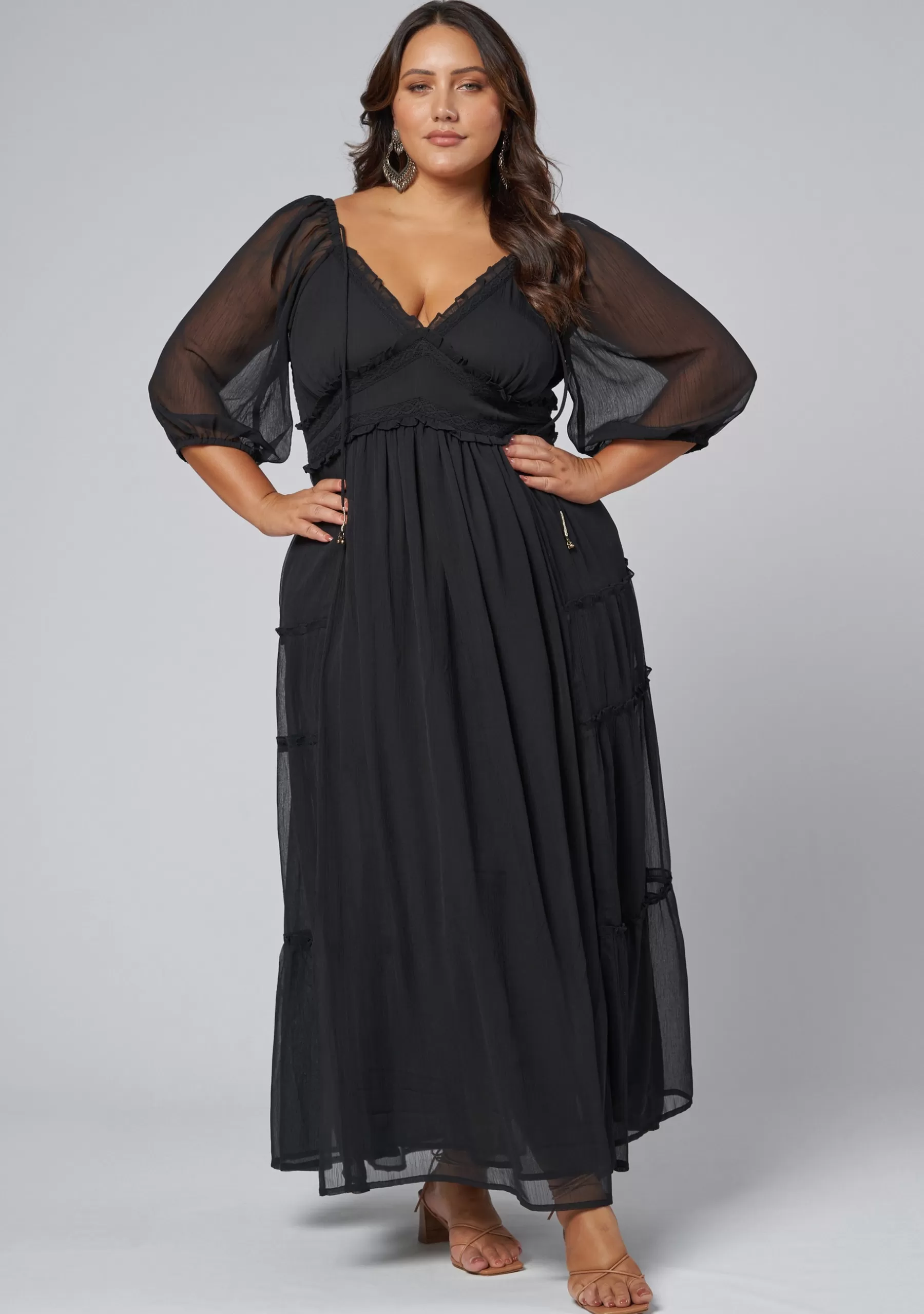 Curve Project Boho Dresses | Black Dresses>Free Spirit Maxi Dress