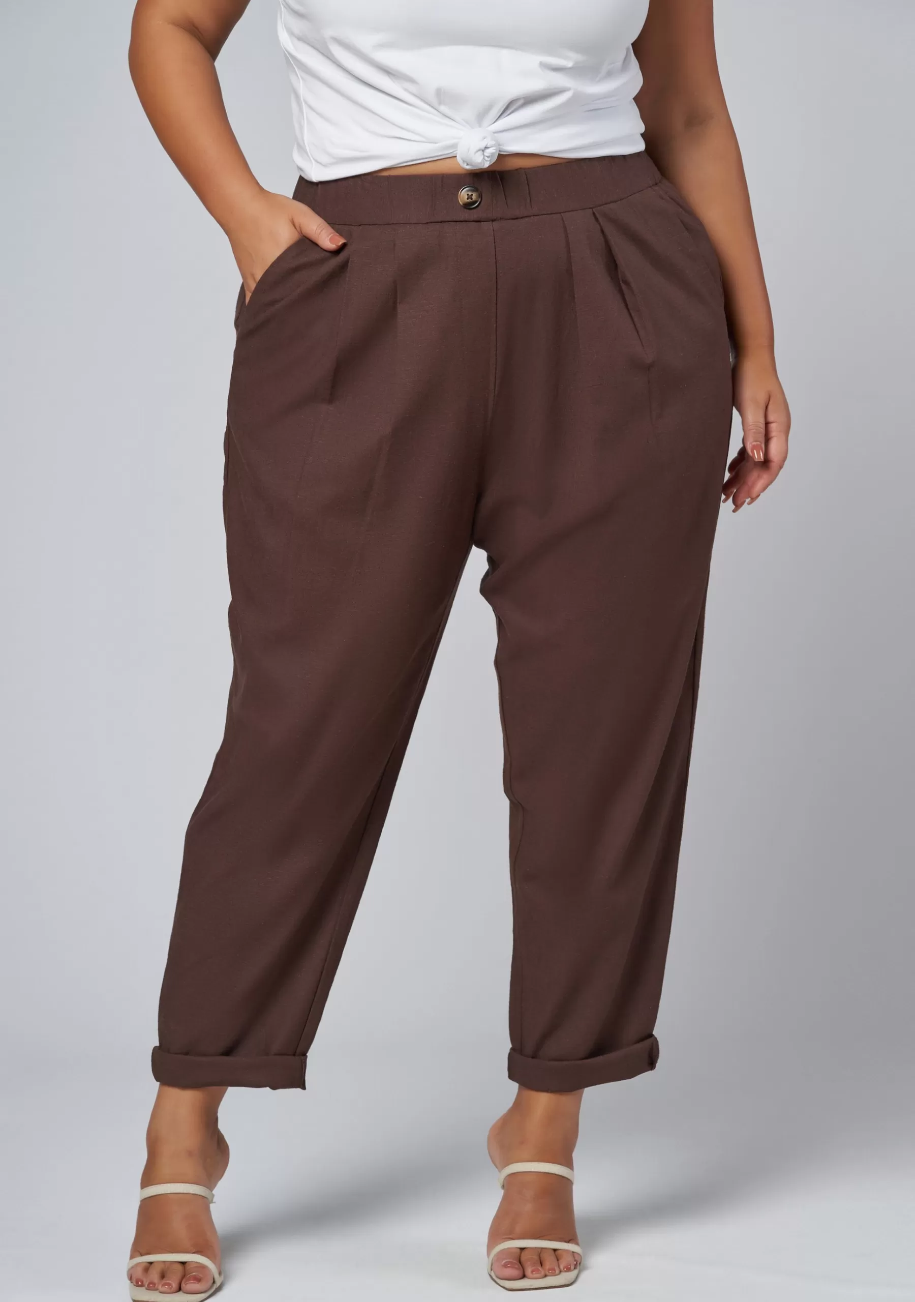 Curve Project Pants>Gavenia Linen Pant