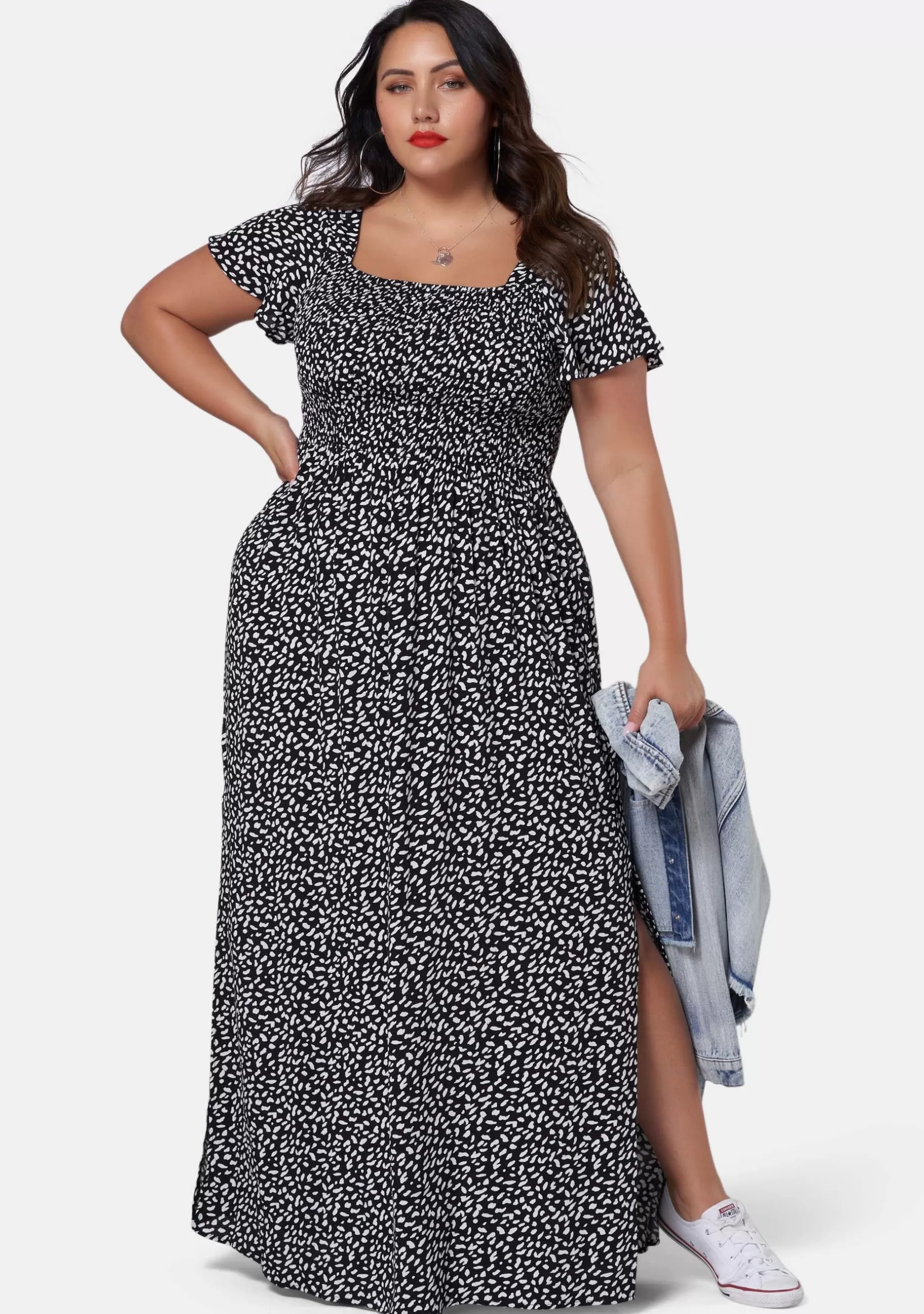 Curve Project Maxi Dresses>Getting Down Print Maxi Dress