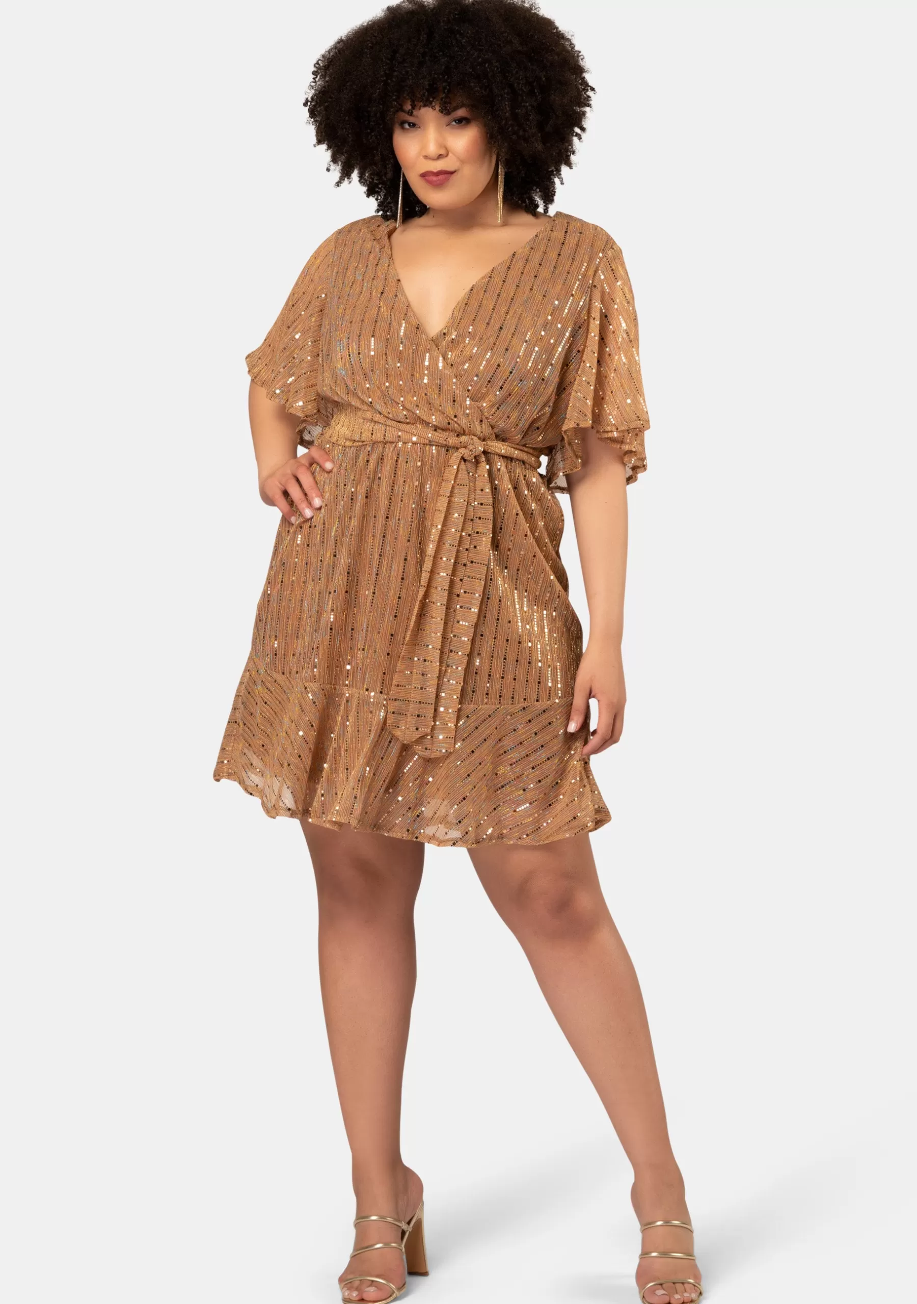 Curve Project Sequin Dresses | Party Dresses>Glow Frill Hem Mini Dress