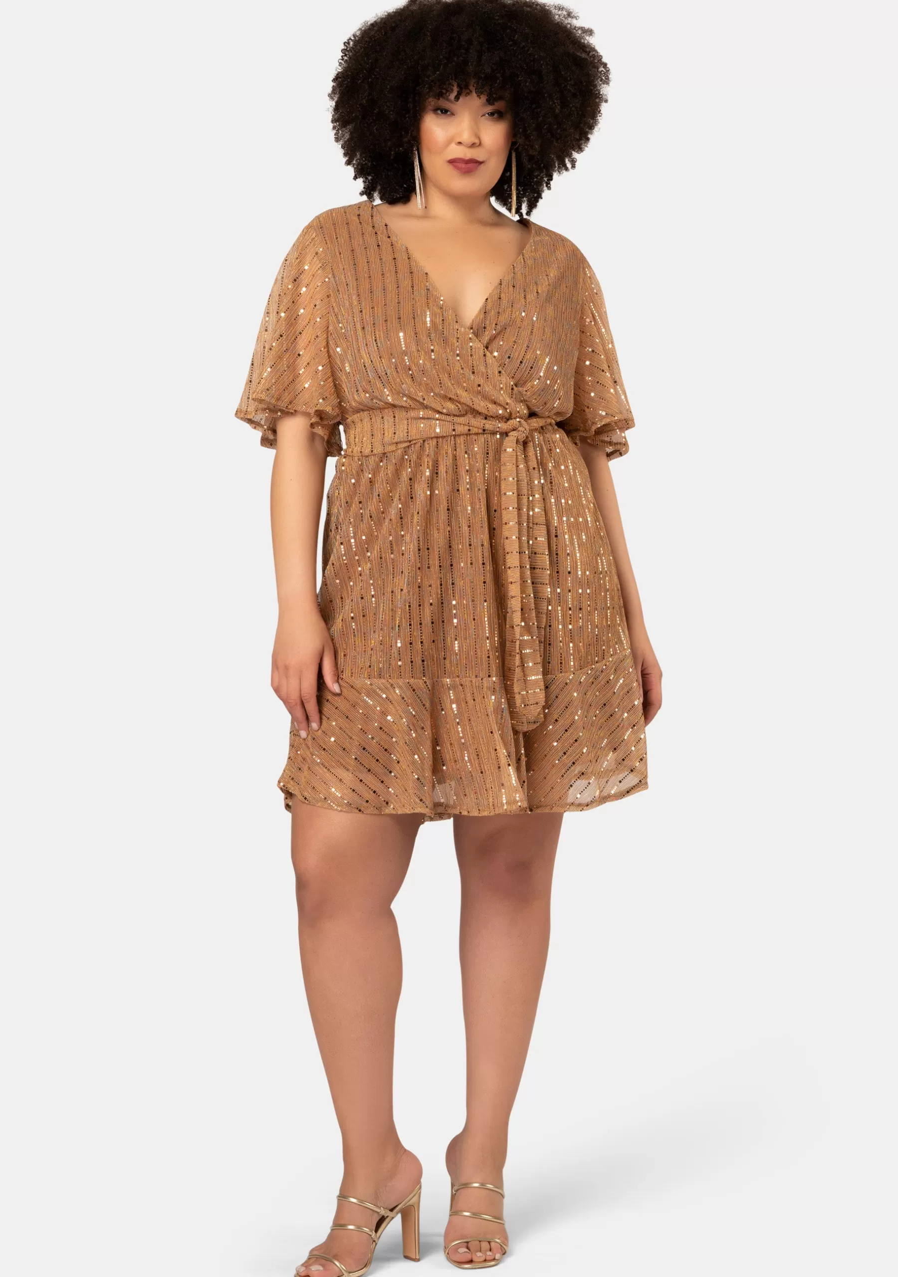 Curve Project Sequin Dresses | Party Dresses>Glow Frill Hem Mini Dress