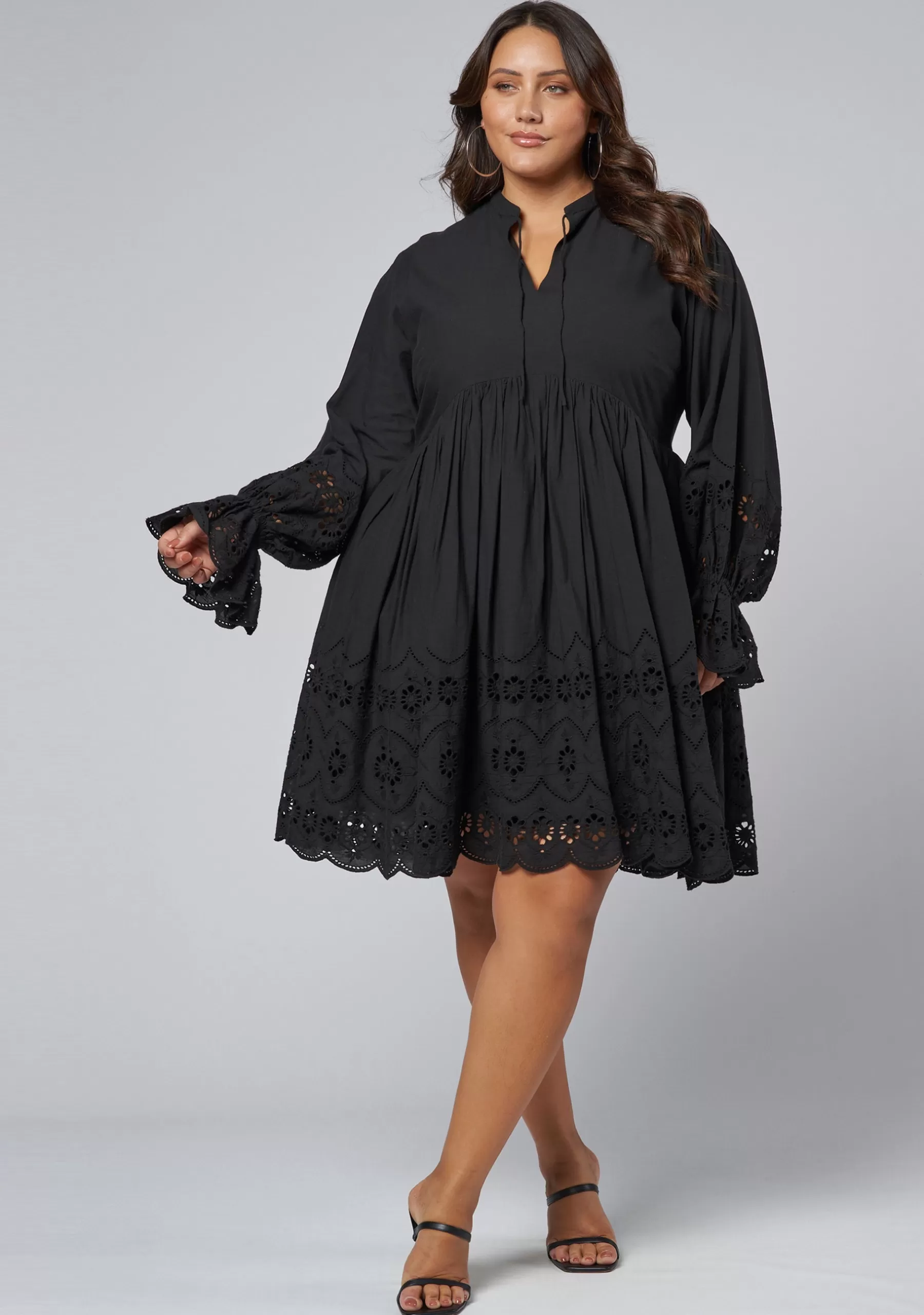 Curve Project Black Dresses | Mini Dresses>Heartless Broderie Mini Dress