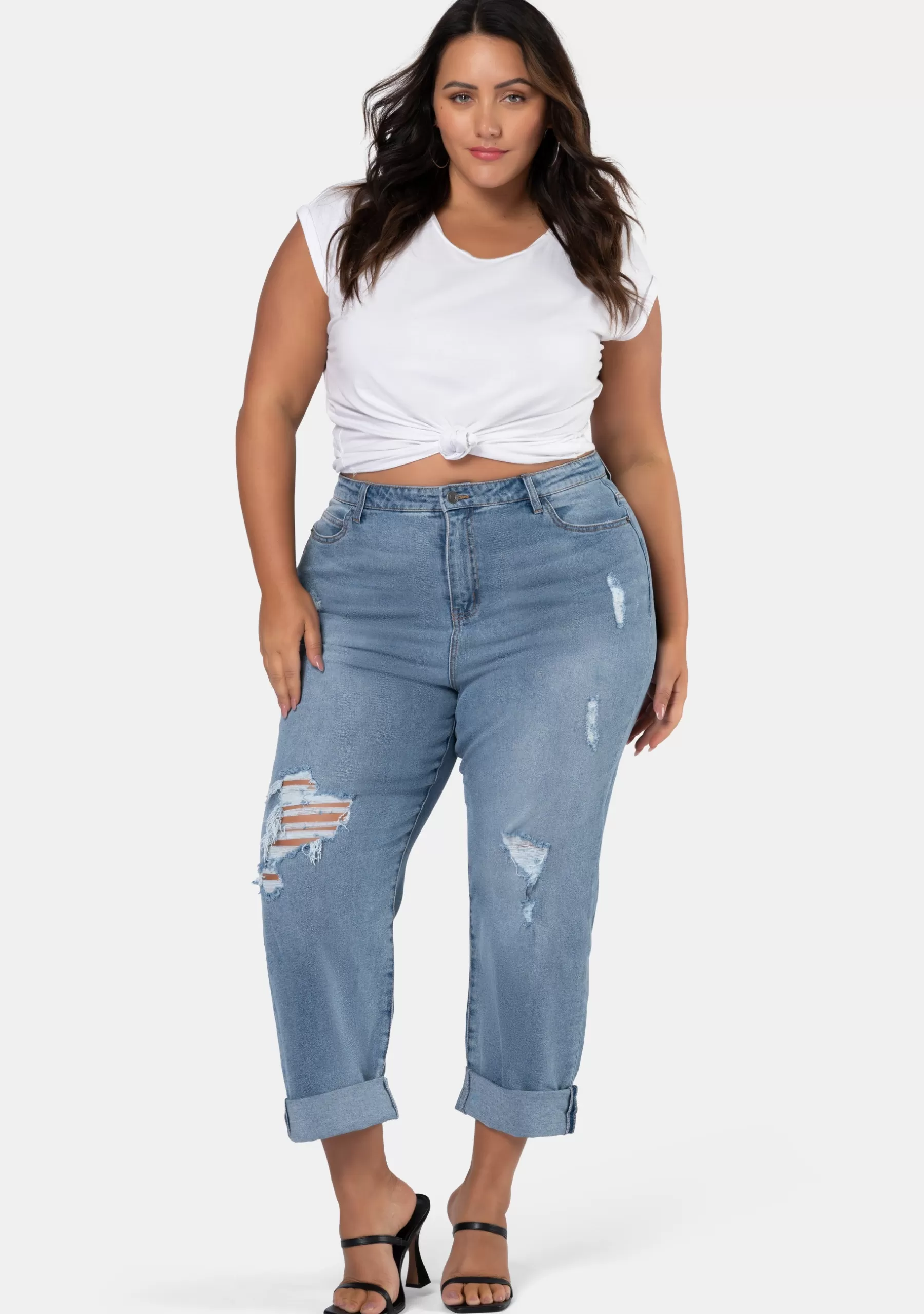 Curve Project Denim | Jeans>Jump Around Distressed Jean