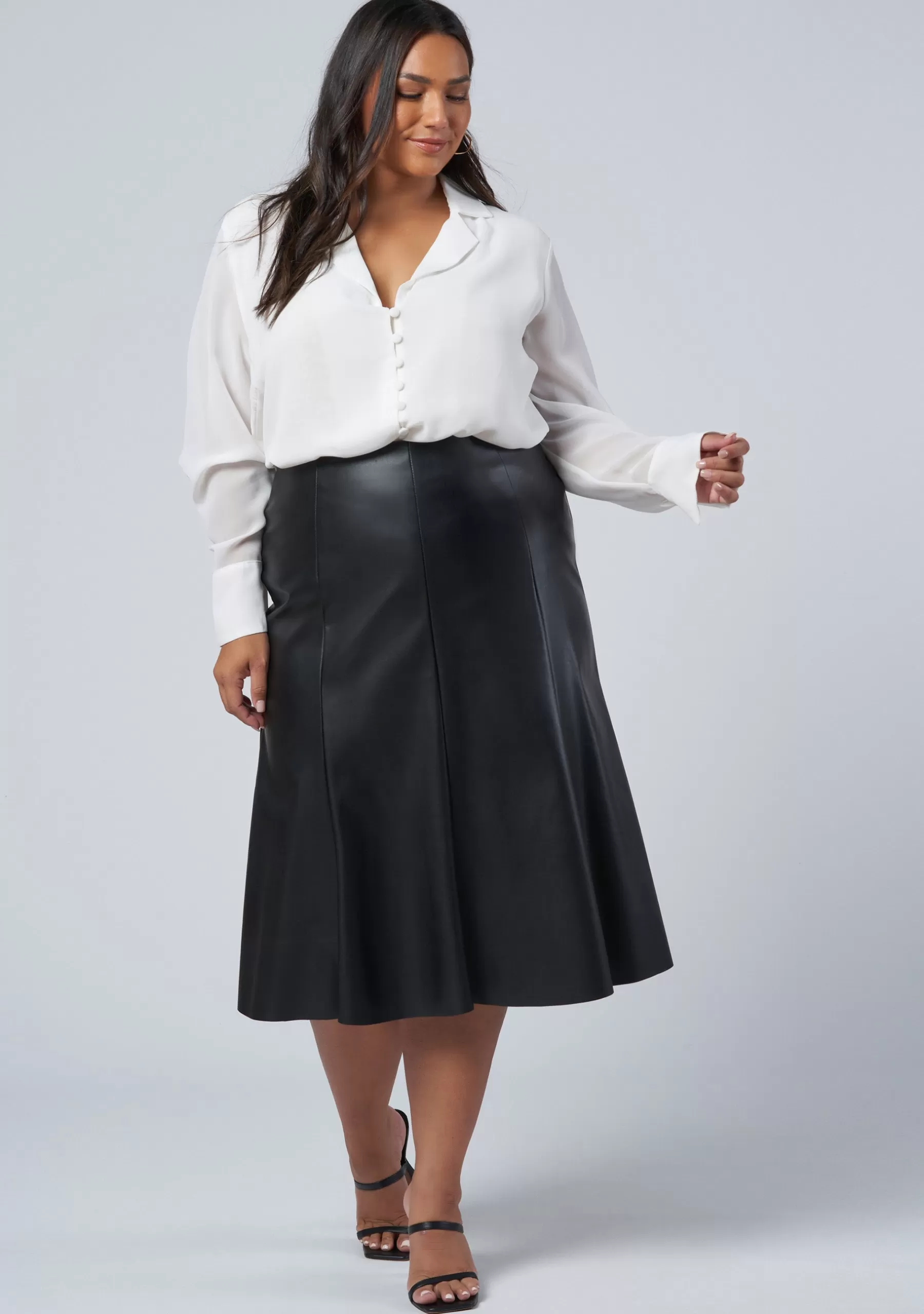 Curve Project Midi Skirts>Keaton Pu Midi Skirt