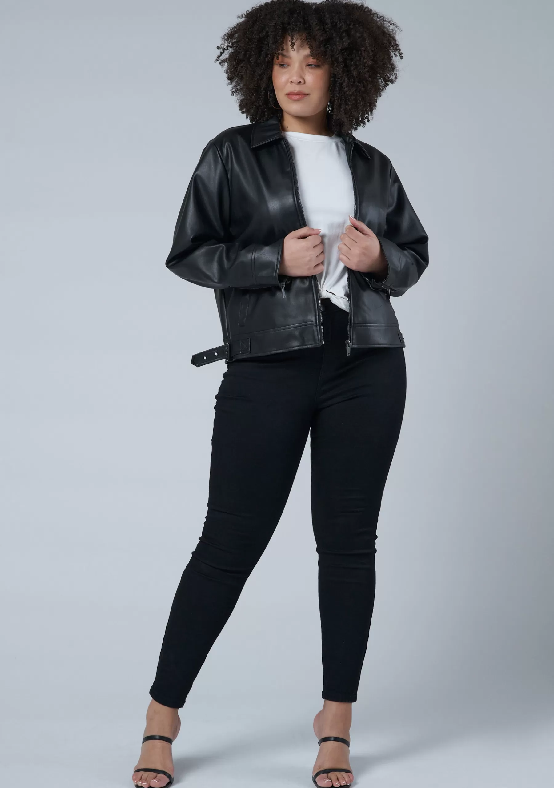 Curve Project Jackets & Coats>Kilani Zip PU Jacket
