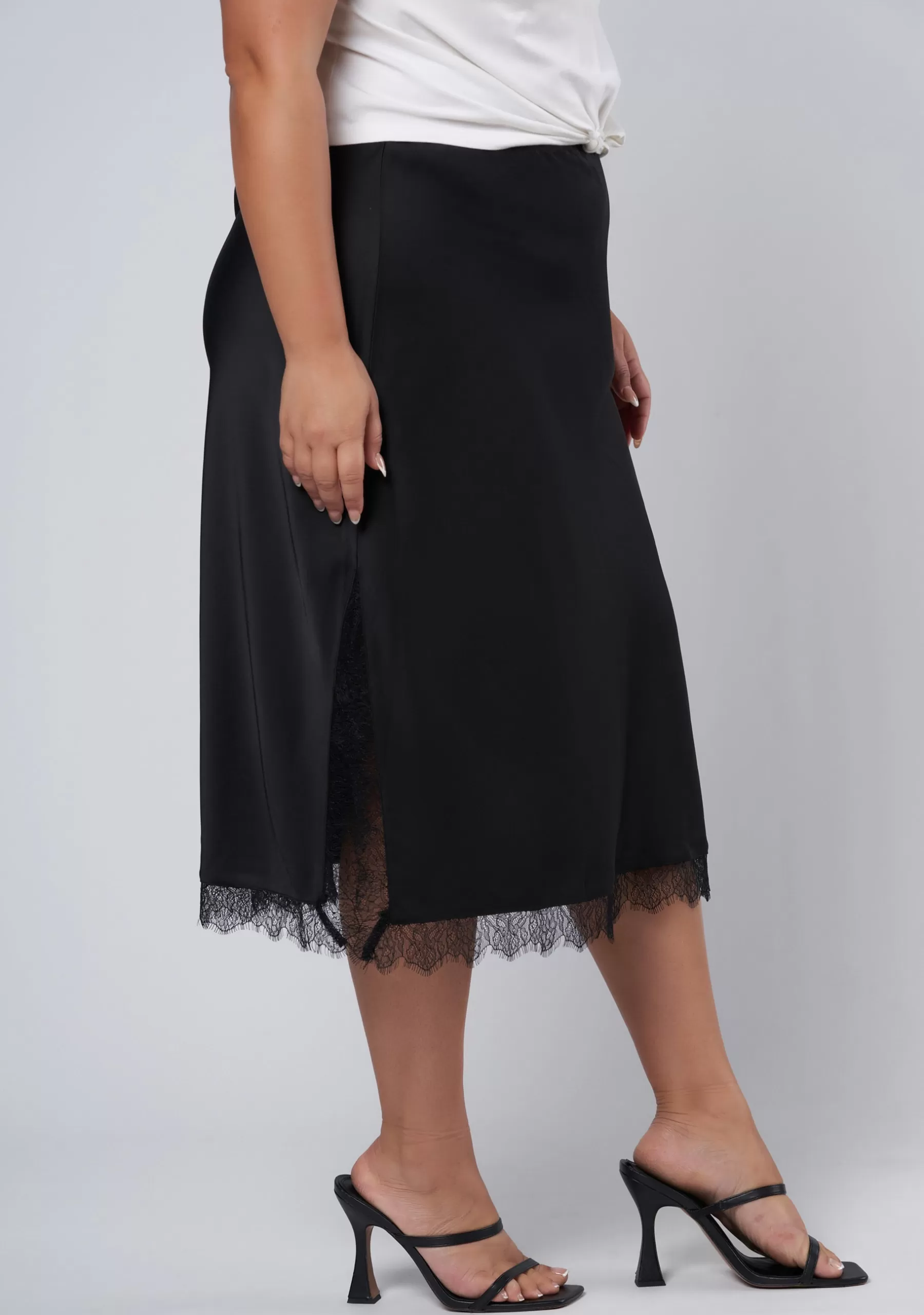Curve Project Midi Skirts>Last Nite Midi Slip Skirt