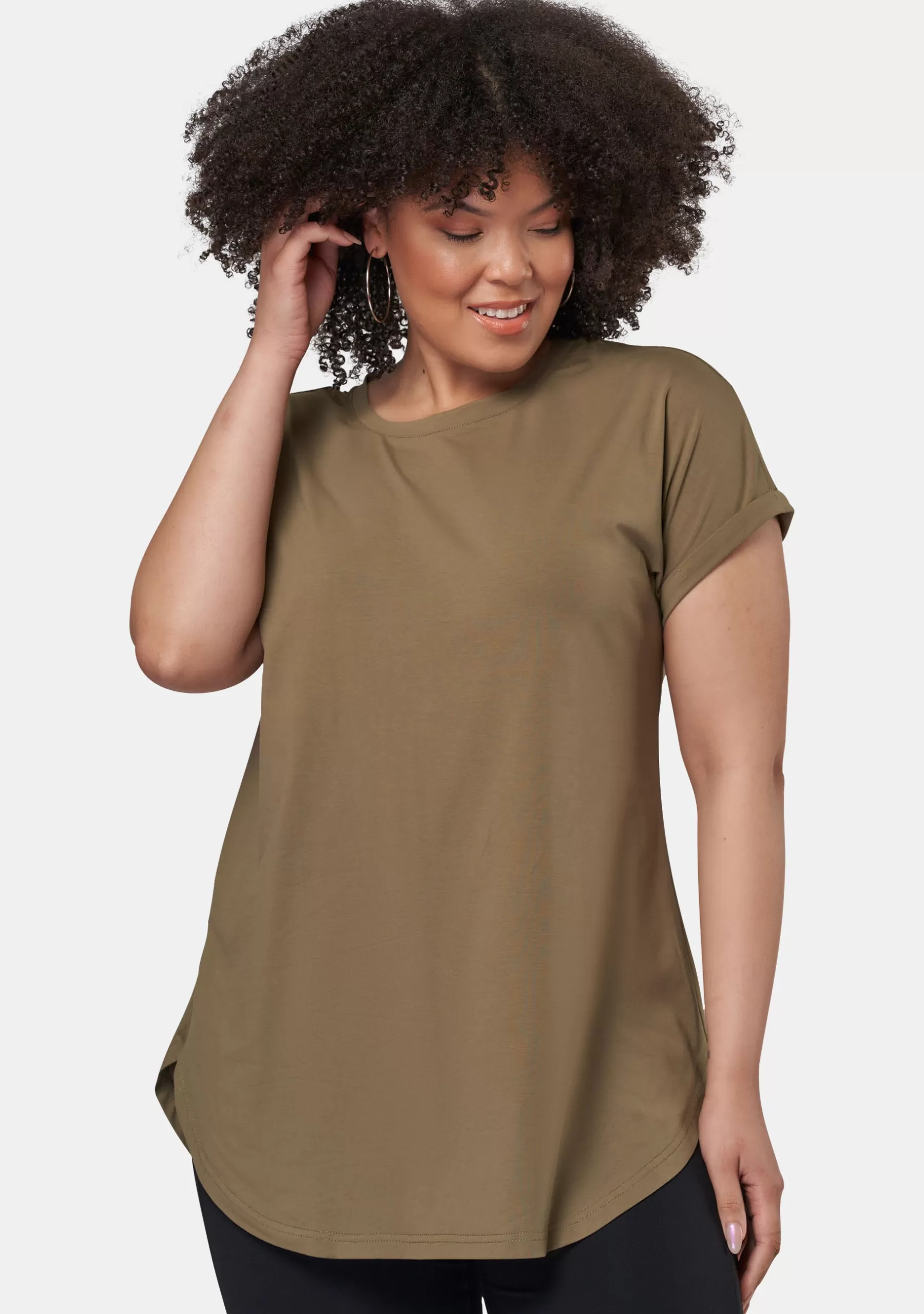 Curve Project T-Shirts>Lauren Longline Tee