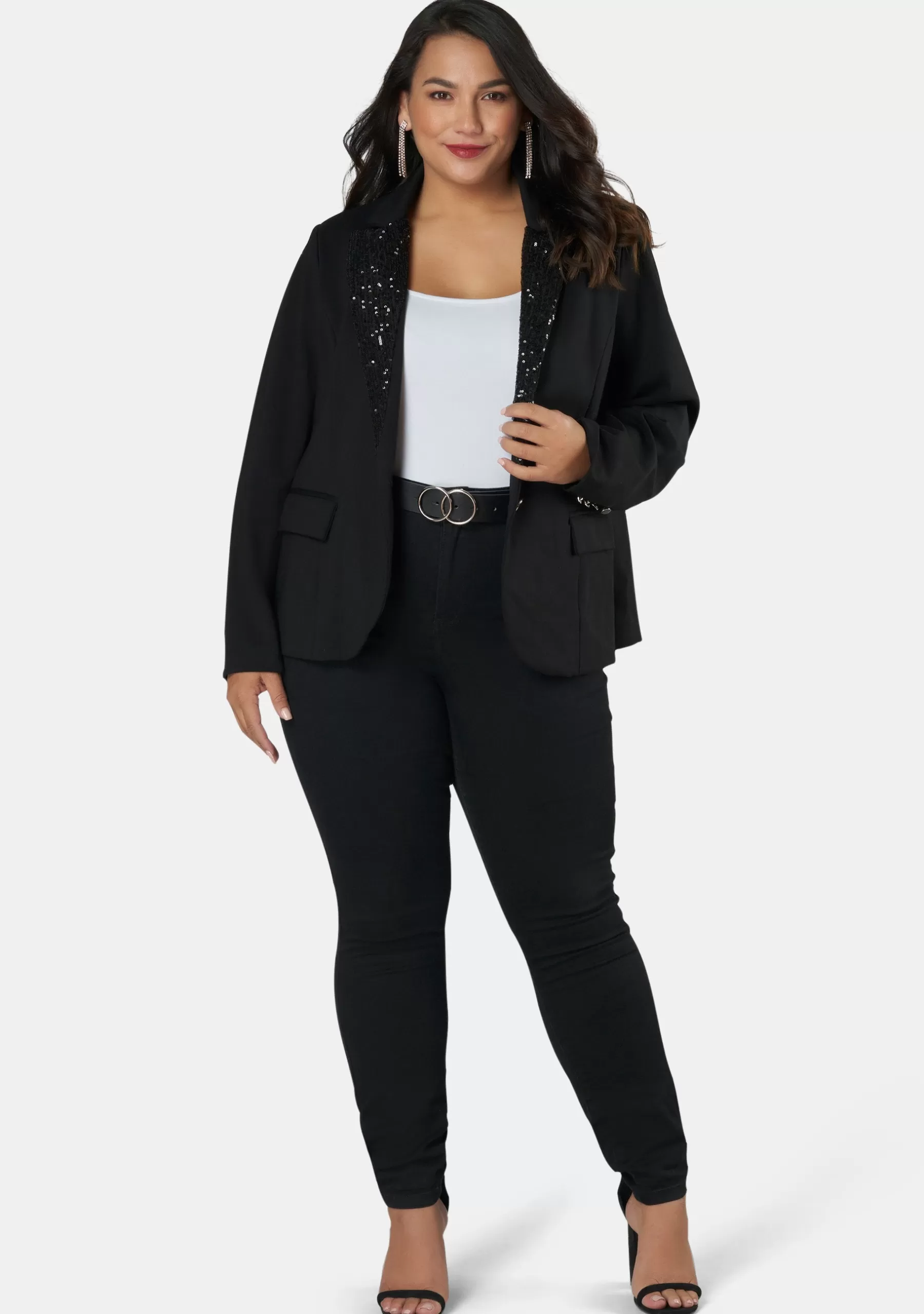 Curve Project Blazers | Jackets & Coats>Lick It Embellished Lapel Blazer