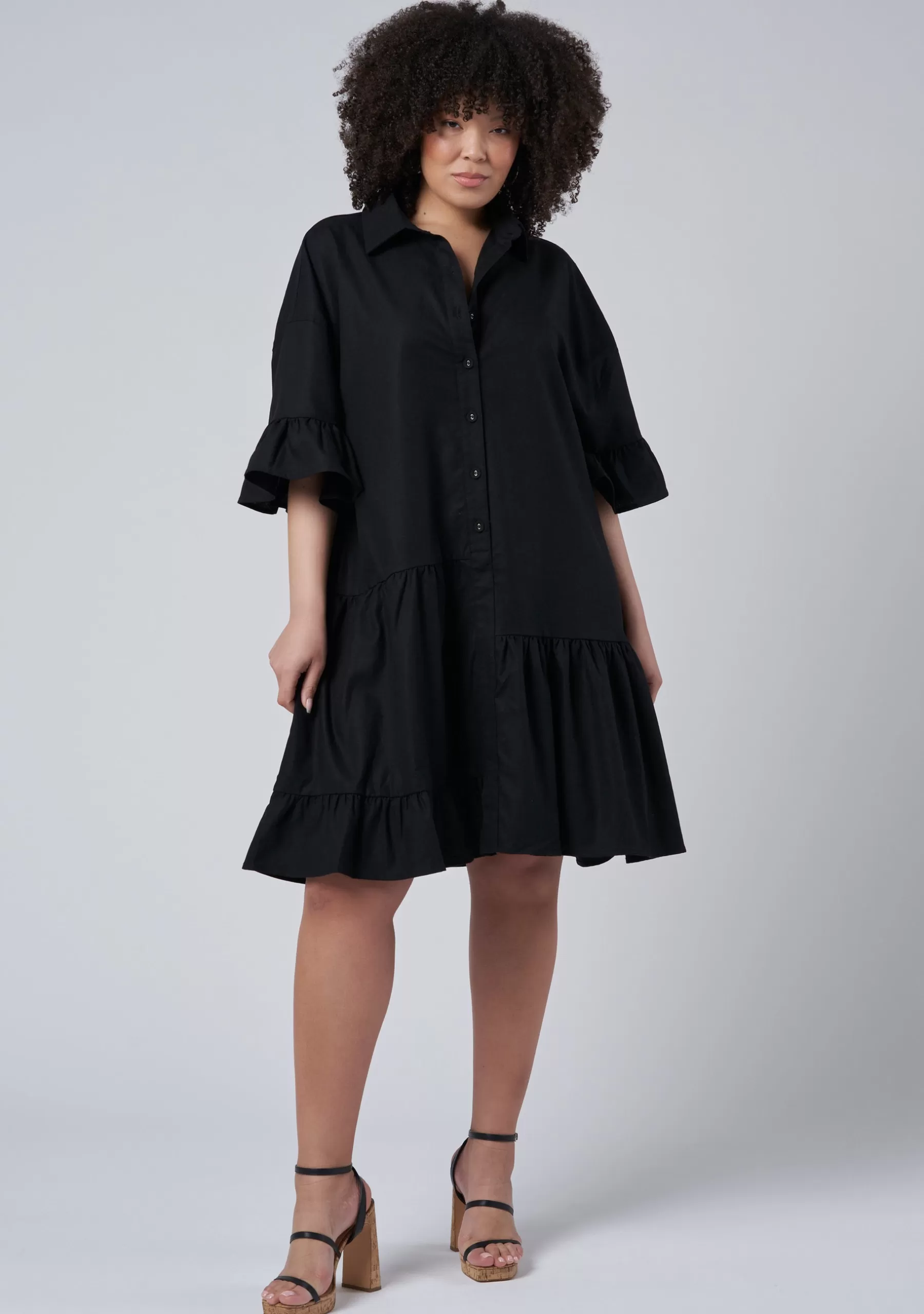Curve Project Black Dresses | Mini Dresses>Lorena Linen Mini Dress