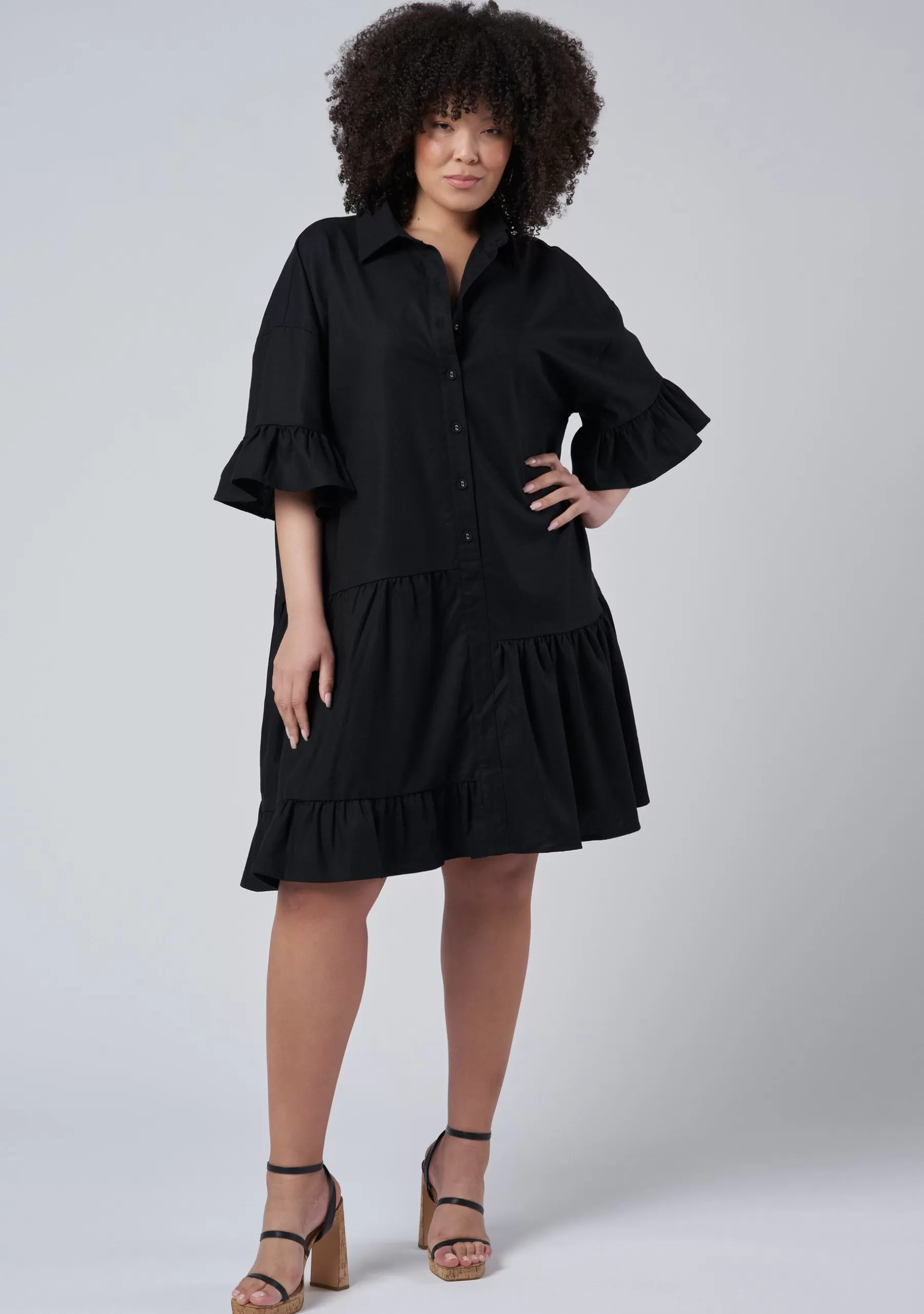 Curve Project Black Dresses | Mini Dresses>Lorena Linen Mini Dress