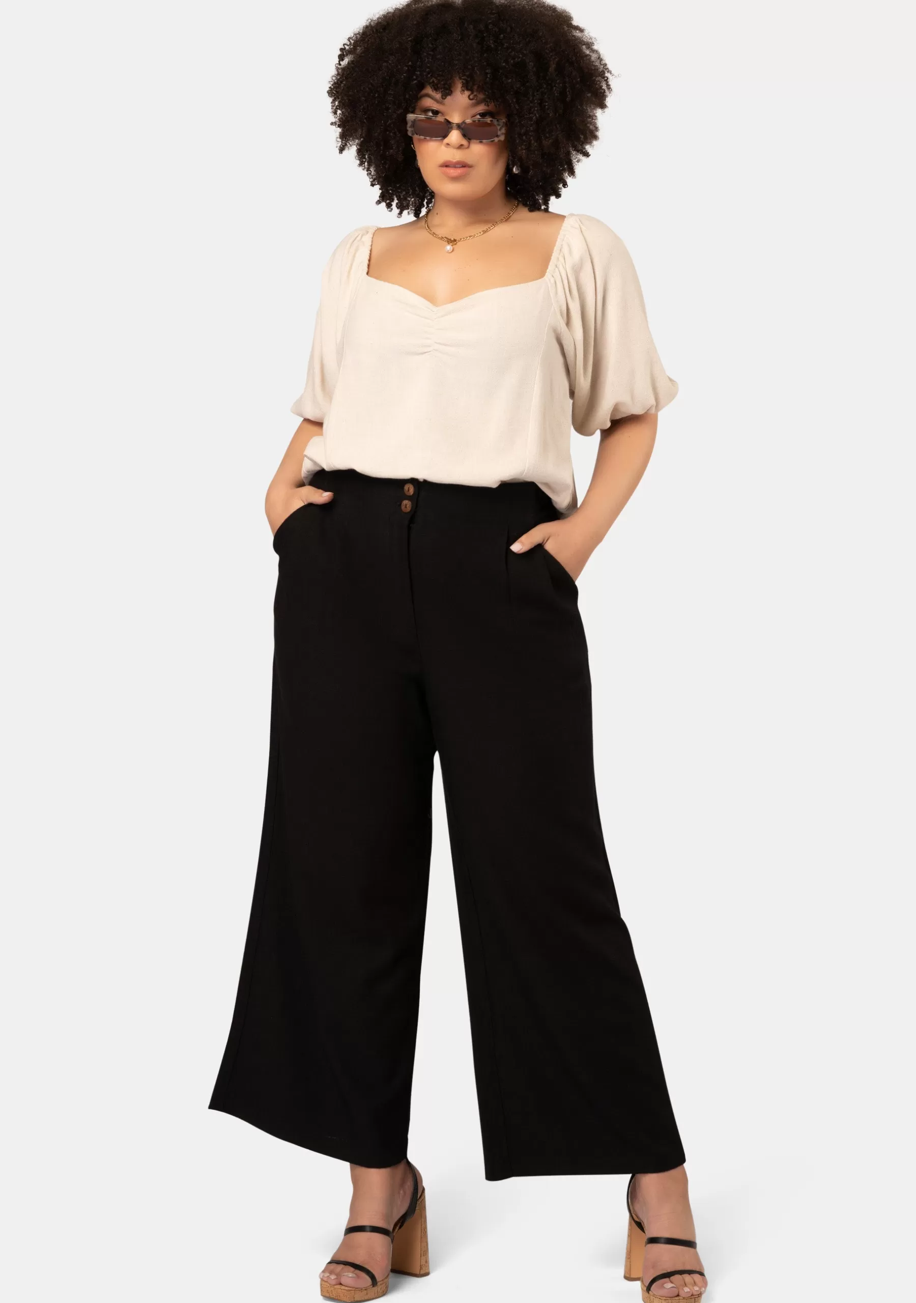 Curve Project Pants>Lottie Linen Pants