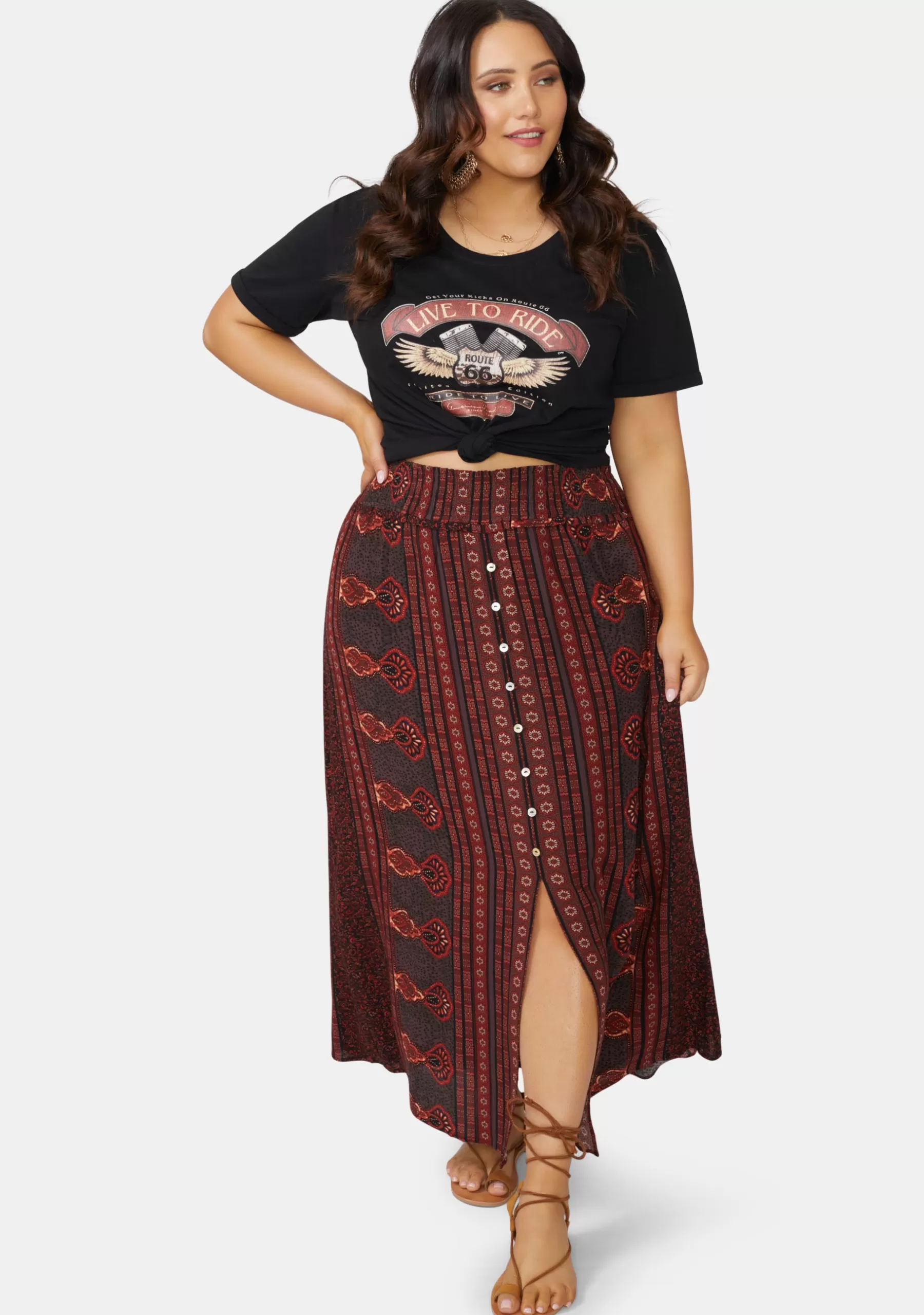 Curve Project Maxi Skirts>Love Spice Maxi Skirt