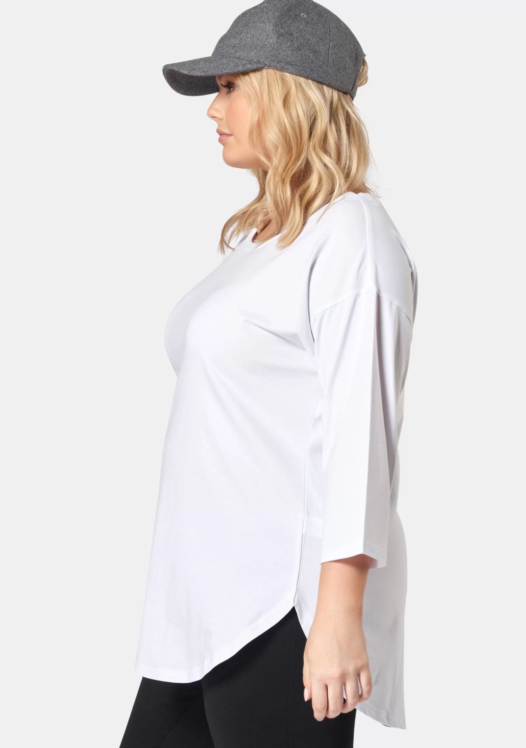 Curve Project T-Shirts>Luna 3/4 Sleeve Tee