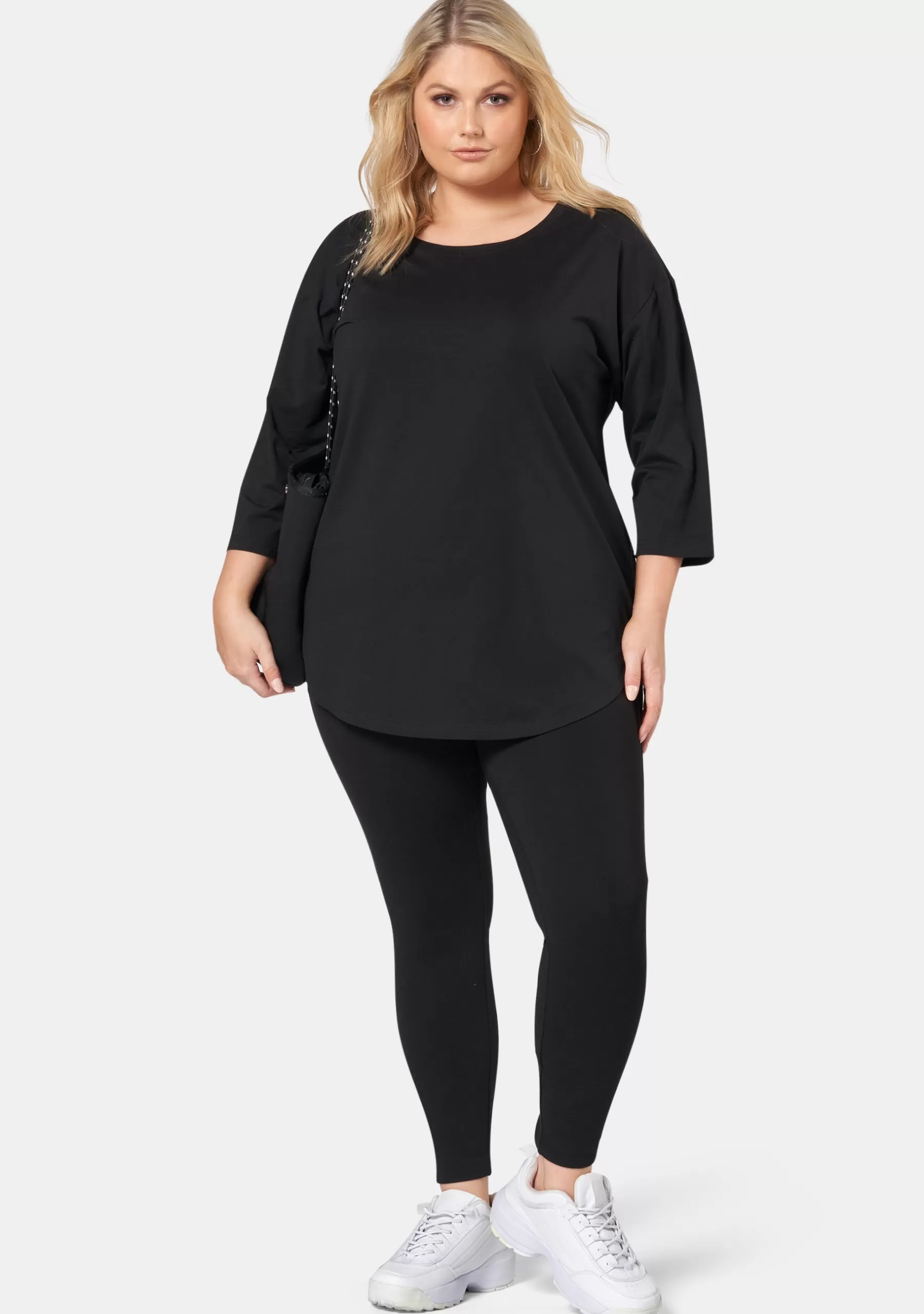 Curve Project T-Shirts>Luna 3/4 Sleeve Tee