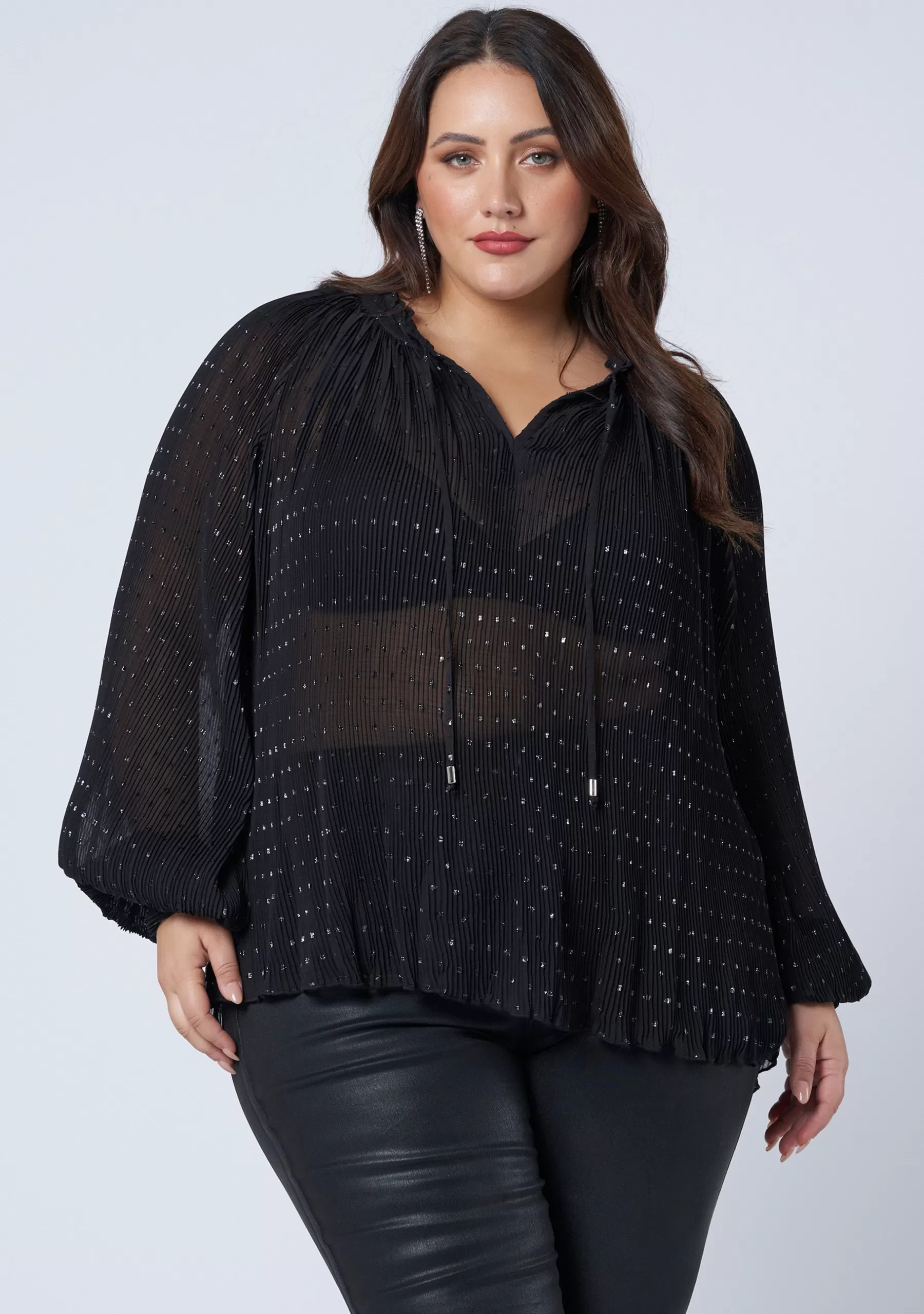 Curve Project Shirts & Blouses>Luscious Pleated Blouse