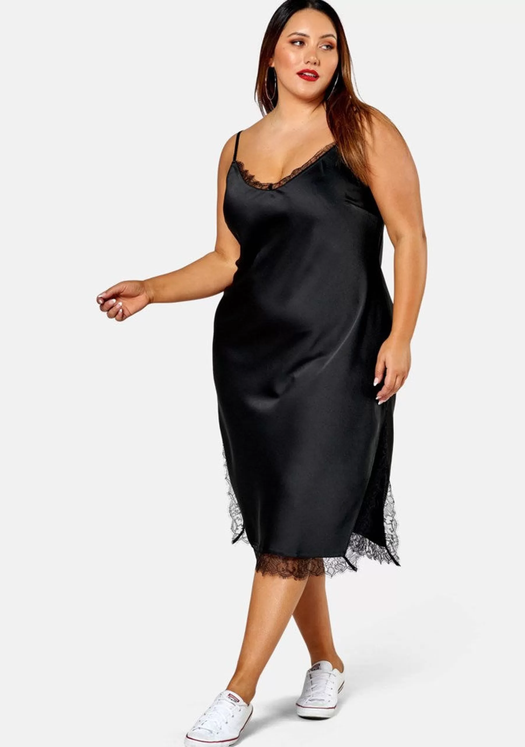 Curve Project Black Dresses | Midi Dresses>Mexican Radio Slip Dress